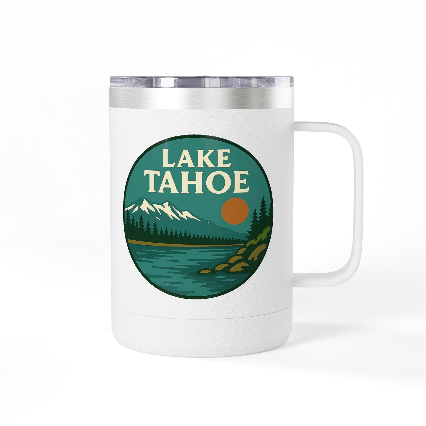 Lake Tahoe Coffee Mug Tumbler, 15oz