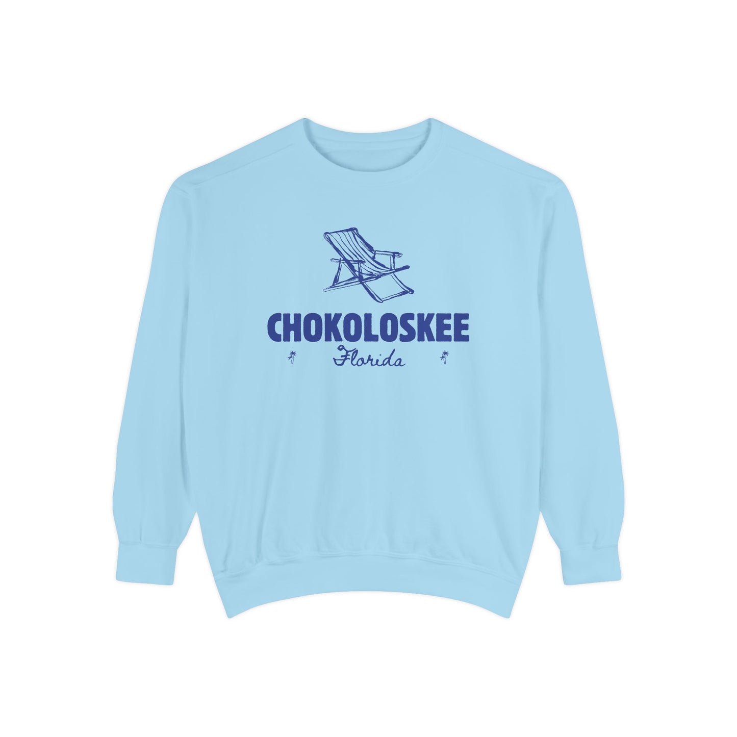 Chokoloskee Vibes Unisex Sweatshirt | Garment-Dyed Comfort, Perfect for Casual Outings, Travel, Gifts, Autumn Days