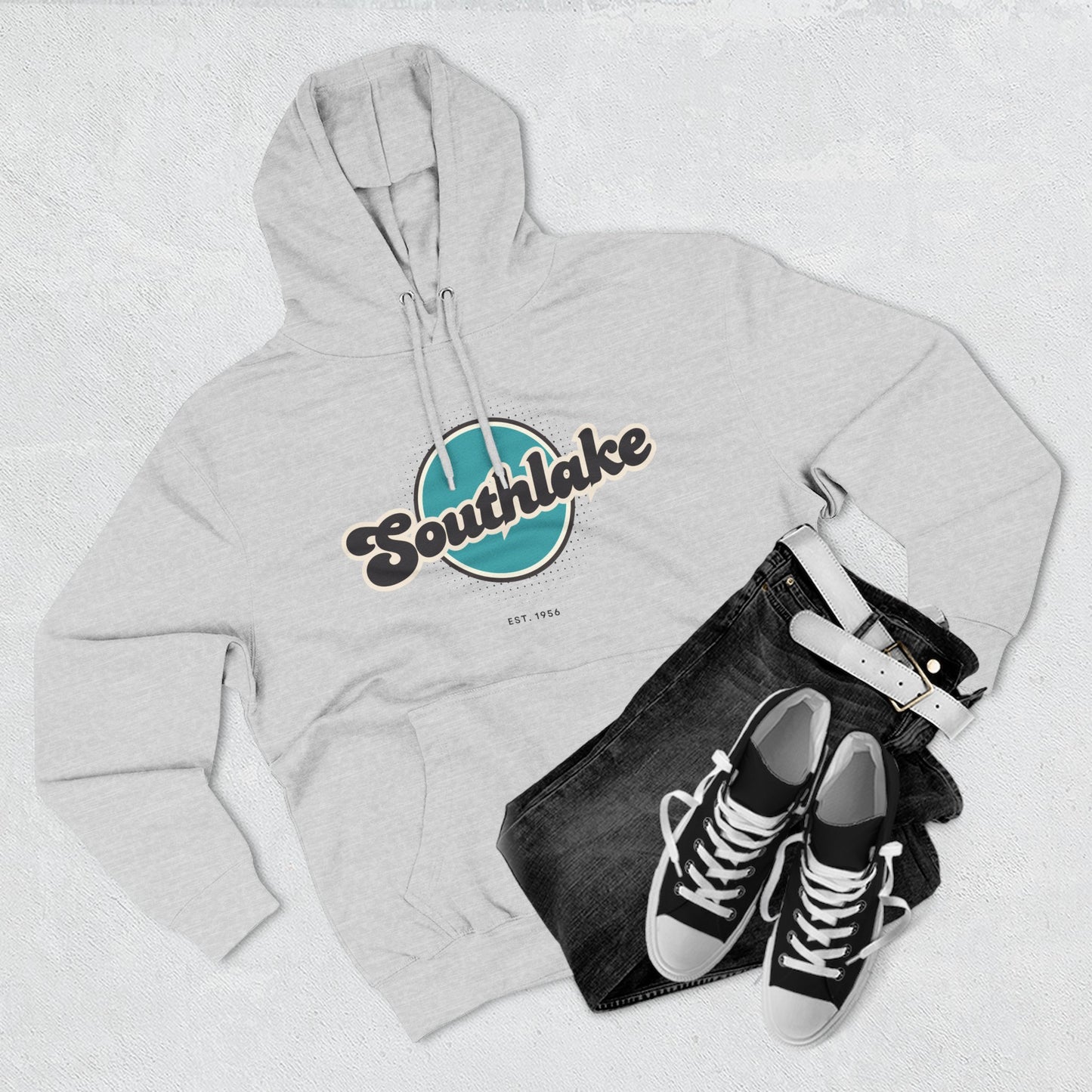 Southlake Retro Vibe Hoodie for Casual Days, Streetwear, Unisex Gift, Cozy Layering Apparel
