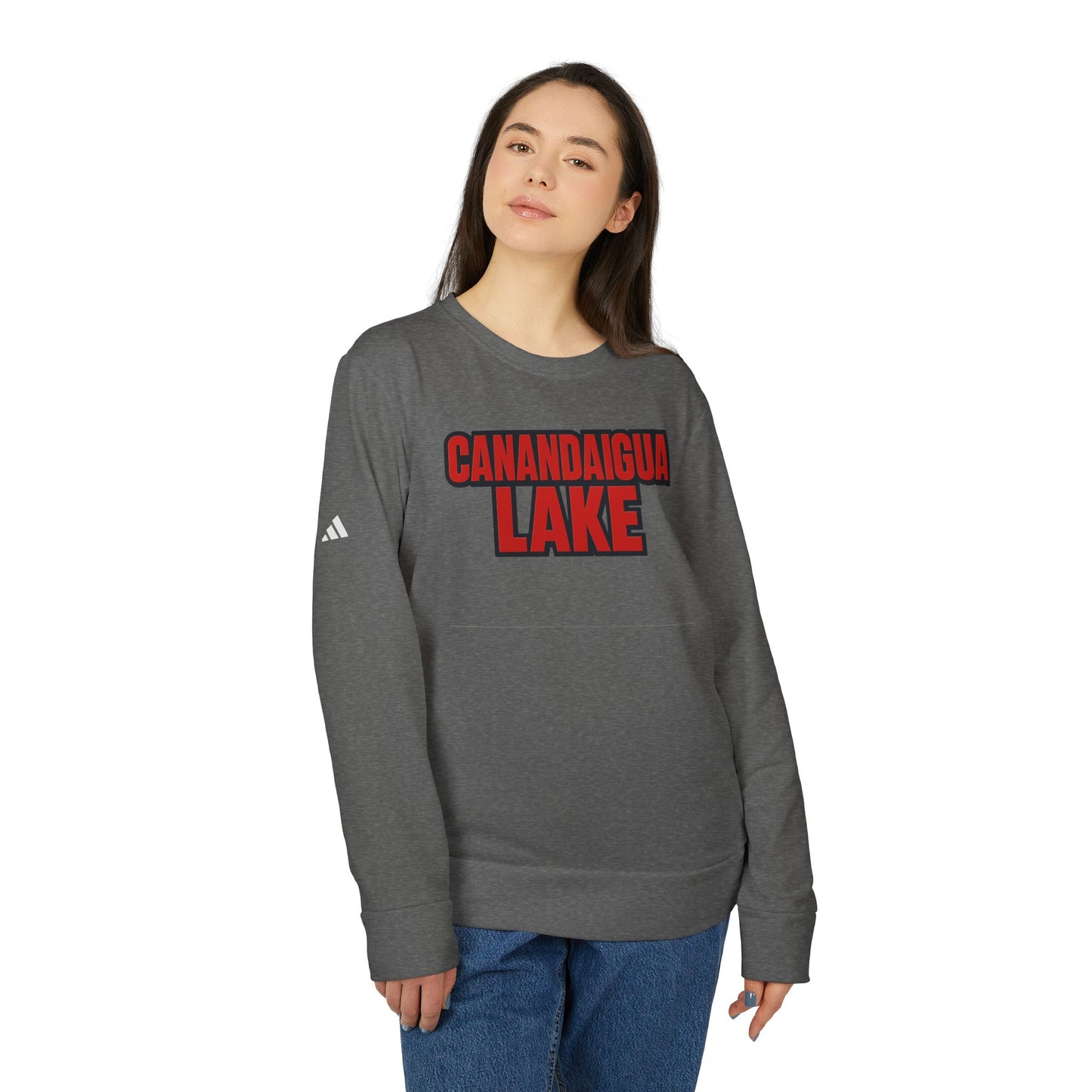 Canandaigua Lake Adidas Unisex Fleece Crewneck Sweatshirt