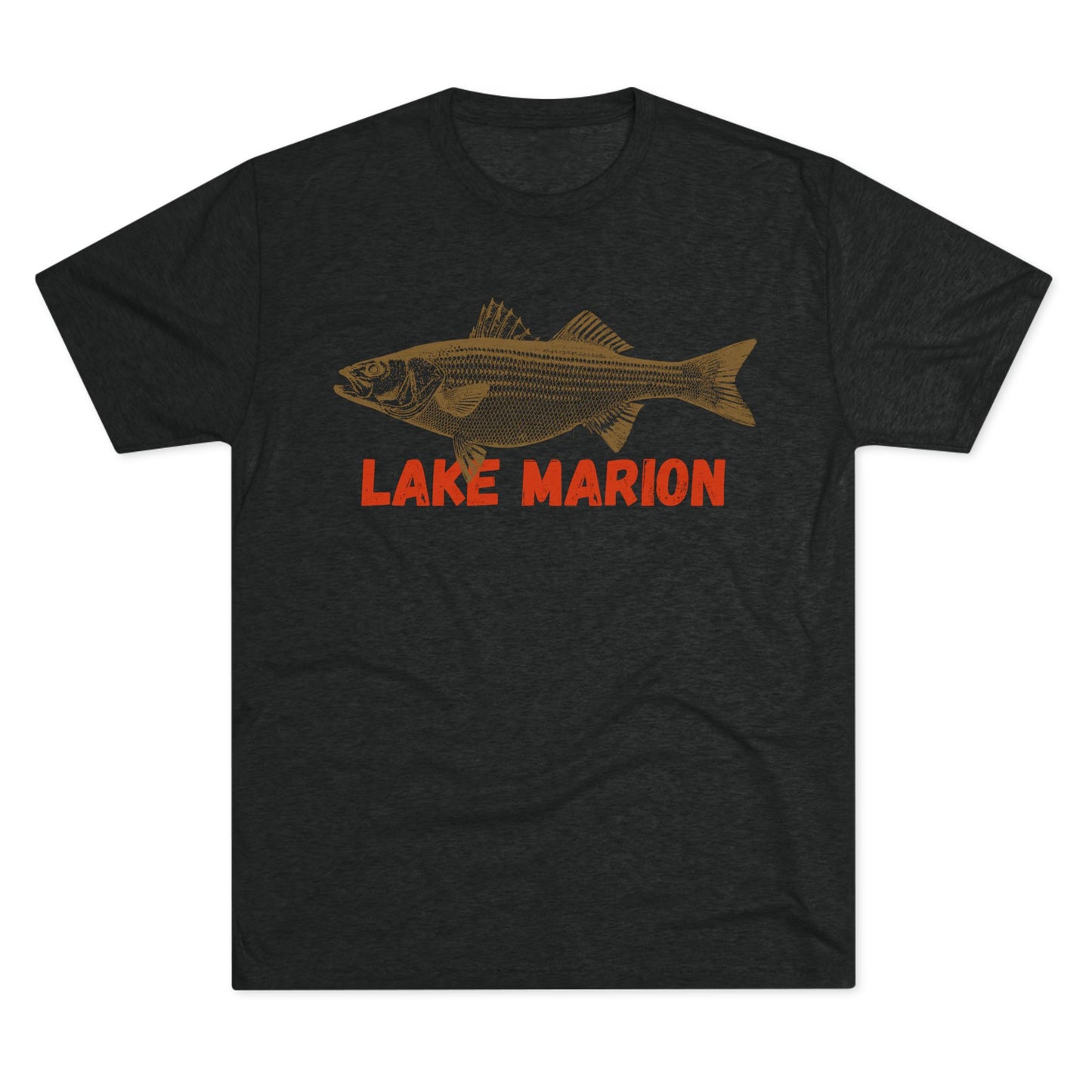 Lake Marion Fishing Tee, Unisex Crew Neck Shirt, Summer Lake Apparel, Gift for Fishermen, Outdoor Adventure T-Shirt, Lake House Style