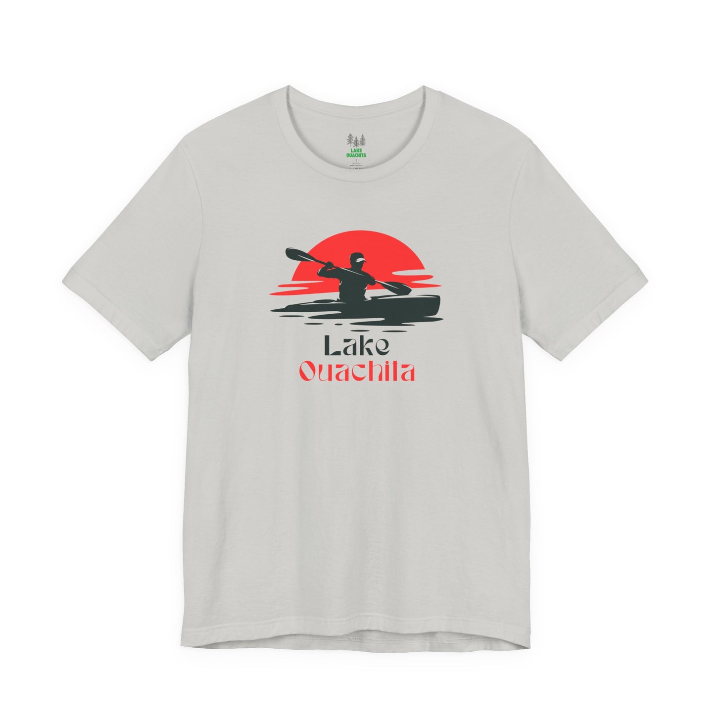 Lake Ouachita Tee - Kayaking Graphic Unisex Jersey Short Sleeve Shirt, Outdoor Adventure Gift, Summer Vibes, Lake Lover Apparel