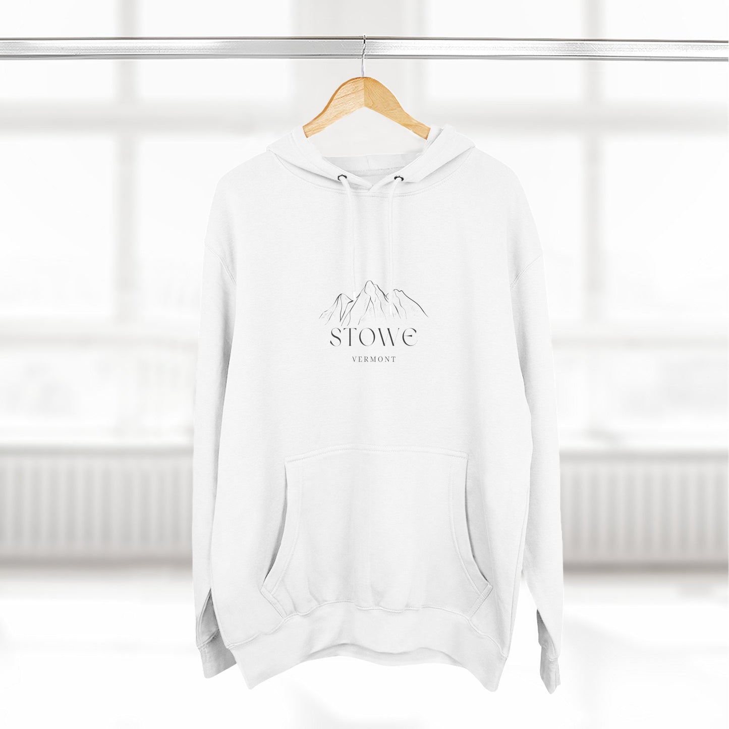 Stowe Inspired Fleece Hoodie, Casual Wear, Relaxation, Gift for Autumn Lovers, Travel Essential