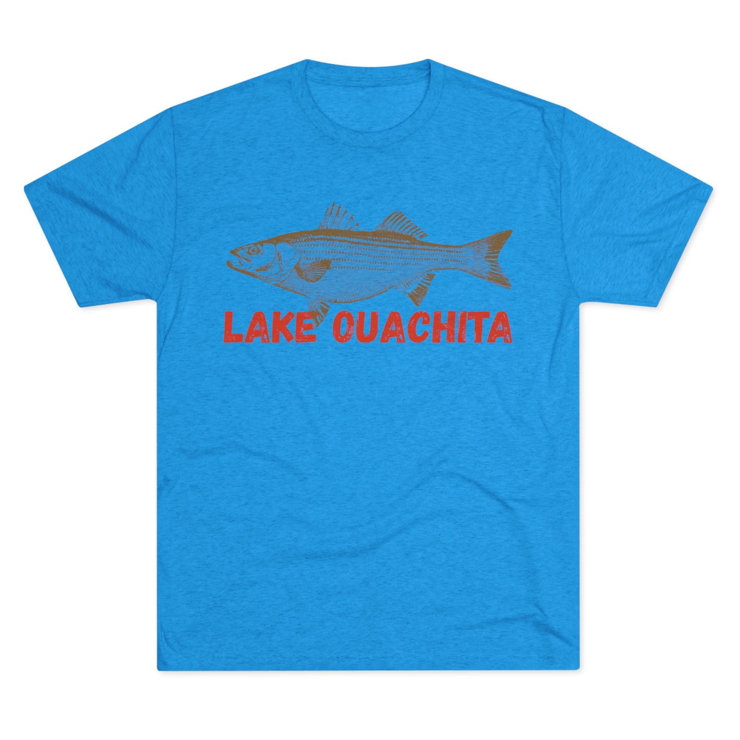 Lake Ouachita Fishing Tee, Unisex Crew Neck Shirt, Summer Lake Apparel, Gift for Fishermen, Outdoor Adventure T-Shirt, Lake House Style