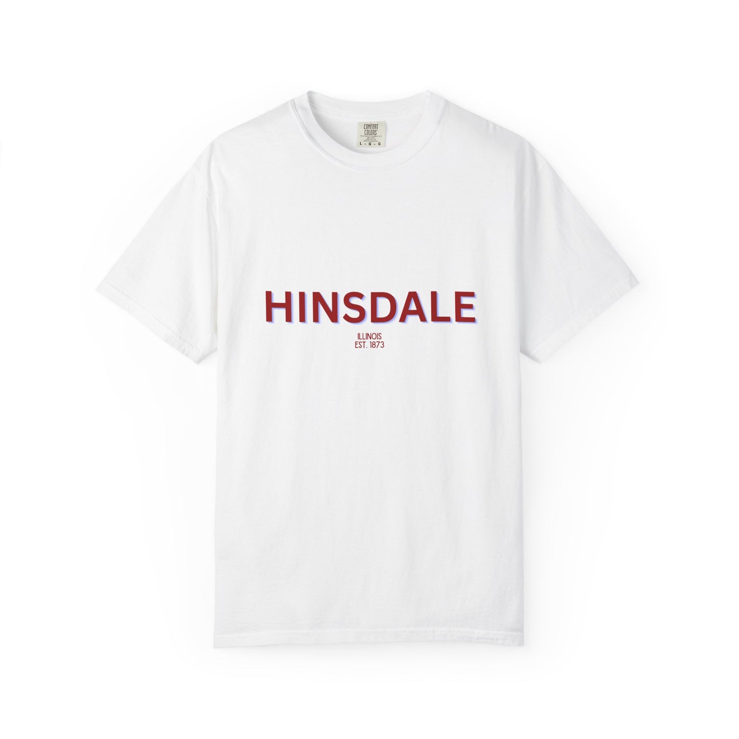 Hinsdale Garment-Dyed Unisex T-Shirt, Casual Tee, Vintage Style Shirt, Everyday Wear, Birthday Gift, Unique Apparel