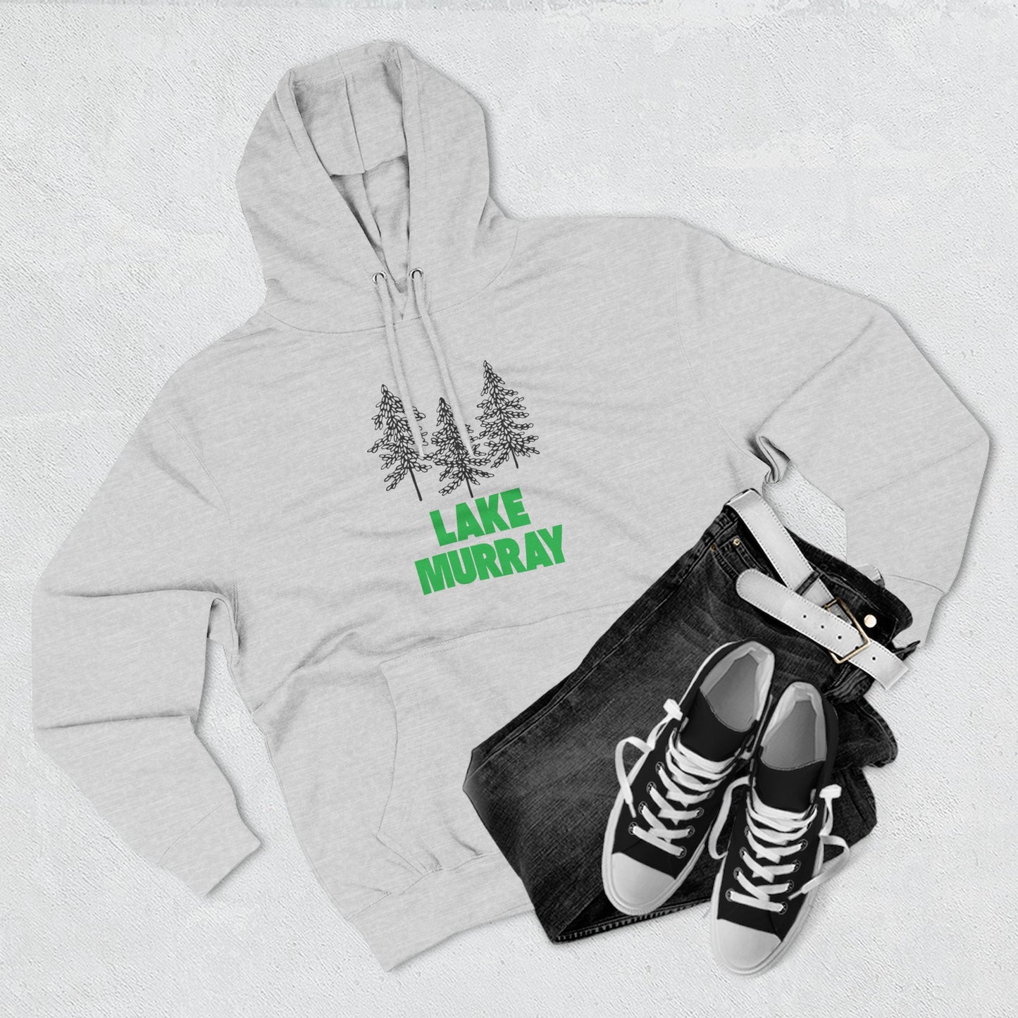 Lake Murray Fleece Hoodie, Cozy Sweatshirt, Outdoor Adventure Wear, Unique Gift for Lake Lovers, Perfect for Fall and Winter