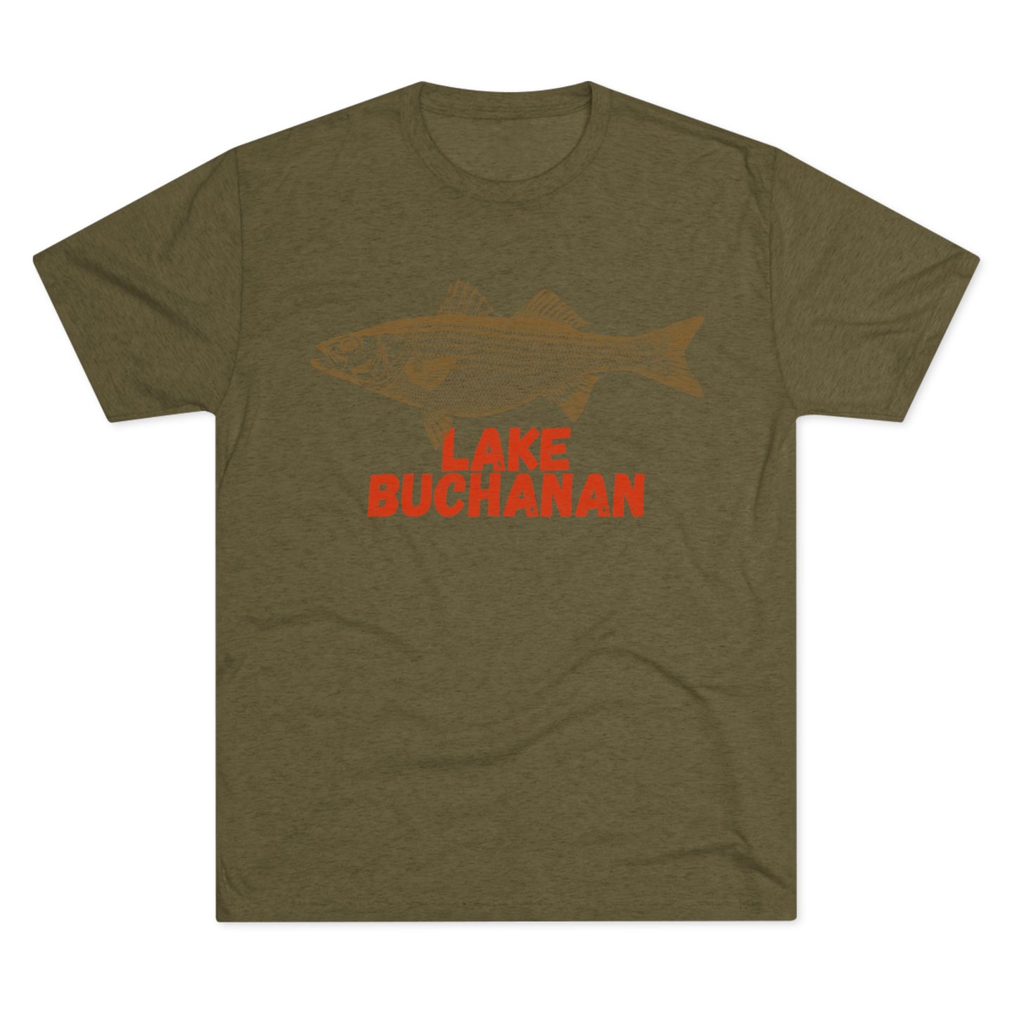 Lake Buchanan Fishing Tee, Unisex Crew Neck Shirt, Summer Lake Apparel, Gift for Fishermen, Outdoor Adventure T-Shirt, Lake House Style