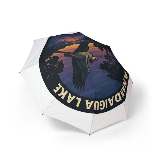 Canandaigua Lake Semi-Automatic Foldable Umbrella, Travel Umbrella, Outdoor Gear, Gifts for Nature Lovers, Rainy Day Essential