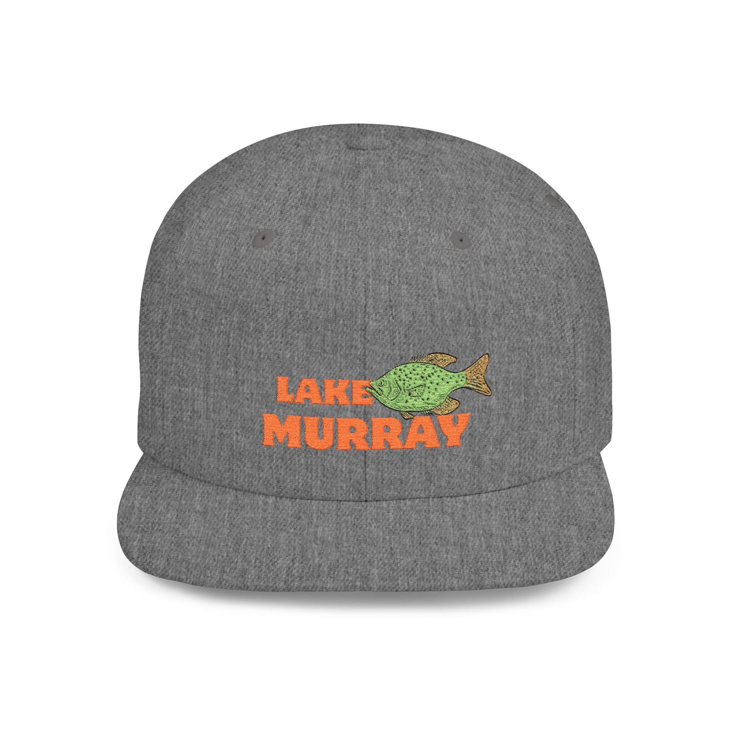 Lake Murray Fish Flat Bill Snapback Hat, Fishing Cap, Outdoor Gear, Lake House Gift, Summer Accessories, Stylish Headwear