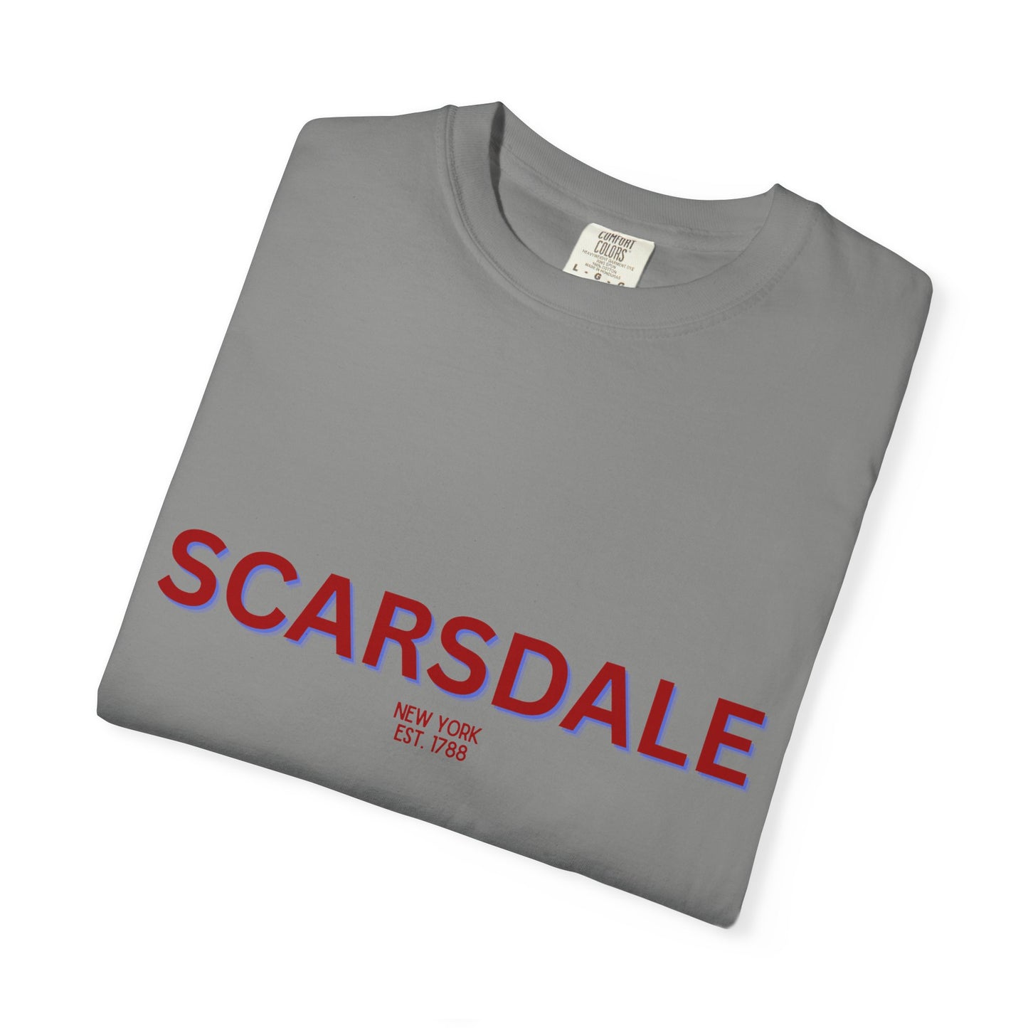 Scarsdale Garment-Dyed Unisex T-Shirt, Casual Tee, Vintage Style Shirt, Everyday Wear, Birthday Gift, Unique Apparel