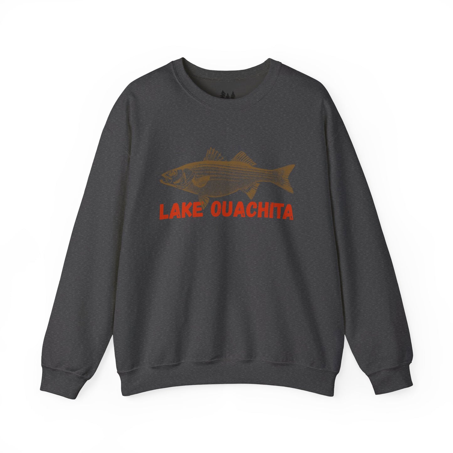 Lake Ouachita Fishing Sweatshirt, Unisex Crewneck, Casual Wear, Gift for Fishermen, Outdoor Apparel, Lake House Cozy
