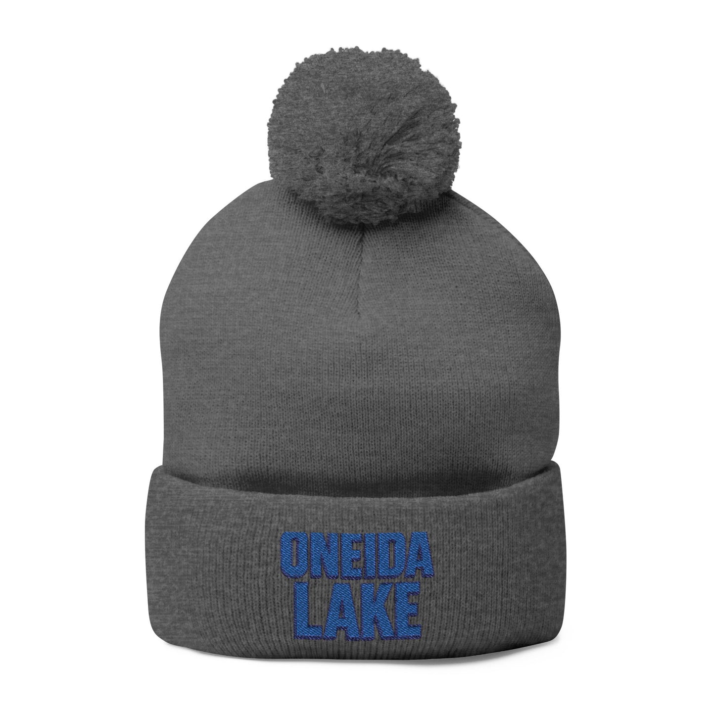 Oneida Lake Pom-Pom Knit Cap (Embroidery)