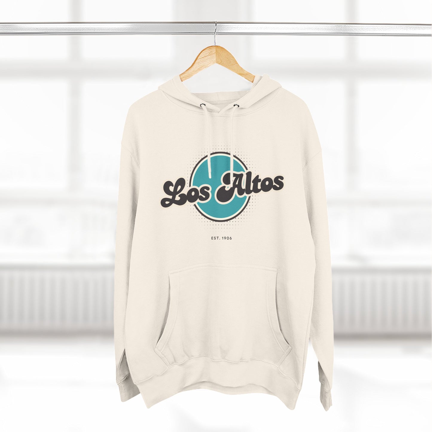 Los Altos Retro Vibe Hoodie for Casual Days, Streetwear, Unisex Gift, Cozy Layering Apparel