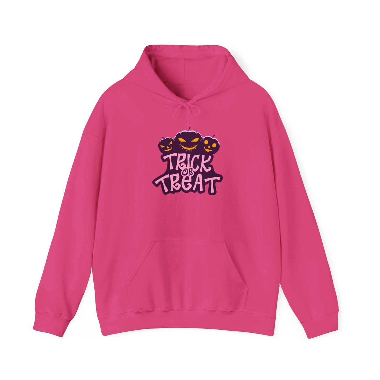 Halloween Trick or Treat Hoodie, Cozy Unisex Sweatshirt, Perfect for Fall Celebrations, Spooky Season Apparel, Gift for Halloween Lovers