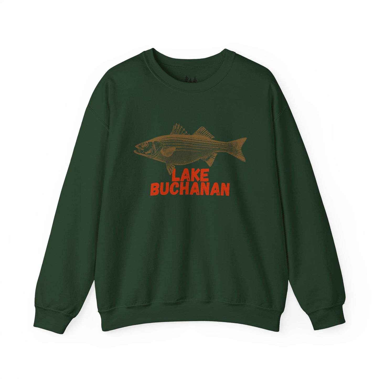 Lake Buchanan Fishing Sweatshirt, Unisex Crewneck, Casual Wear, Gift for Fishermen, Outdoor Apparel, Lake House Cozy