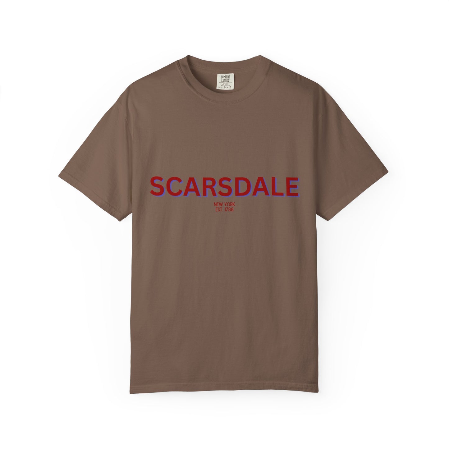Scarsdale Garment-Dyed Unisex T-Shirt, Casual Tee, Vintage Style Shirt, Everyday Wear, Birthday Gift, Unique Apparel