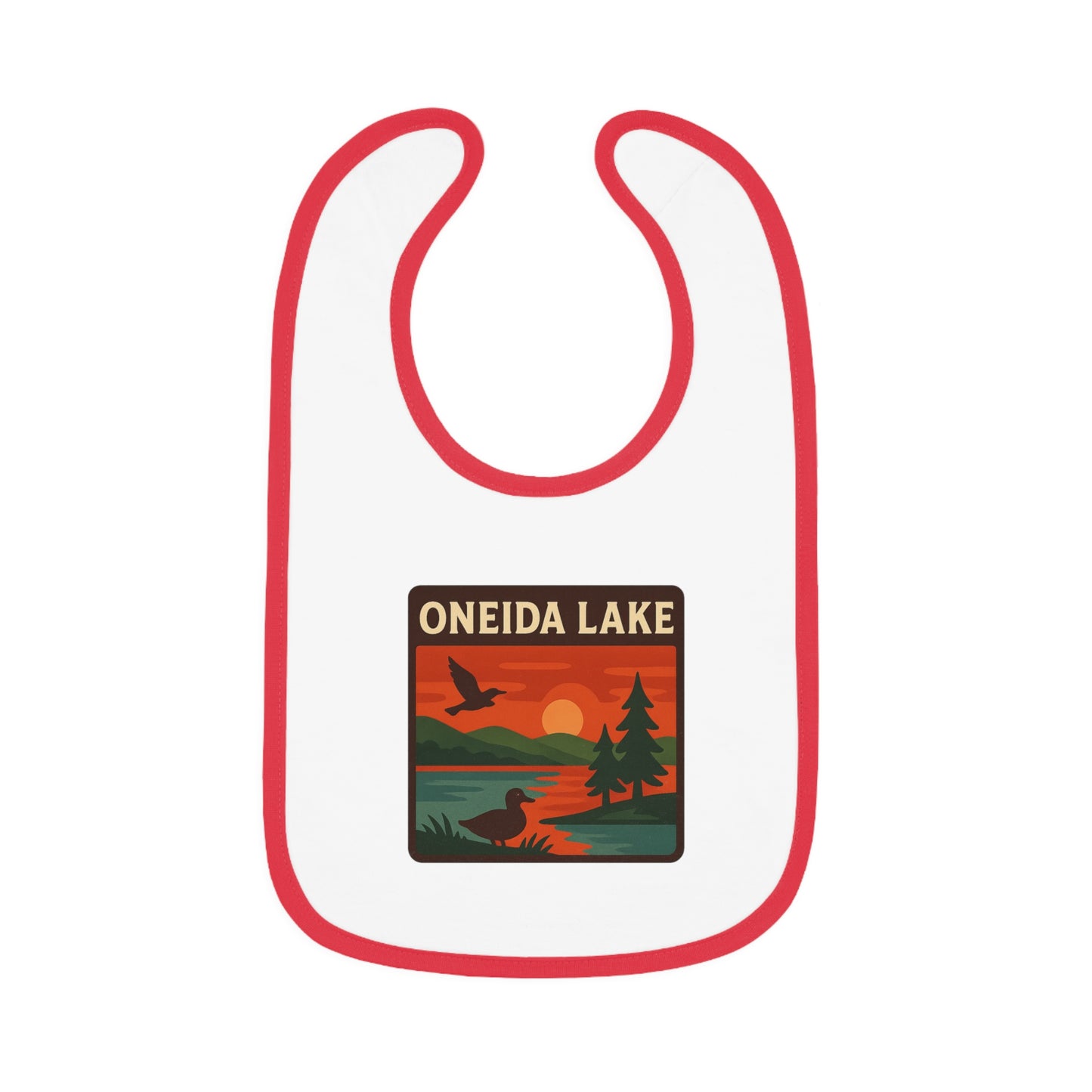 Oneida Lake Baby Contrast Trim Jersey Bib