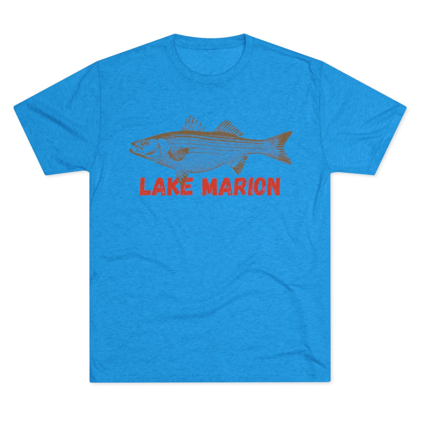 Lake Marion Fishing Tee, Unisex Crew Neck Shirt, Summer Lake Apparel, Gift for Fishermen, Outdoor Adventure T-Shirt, Lake House Style