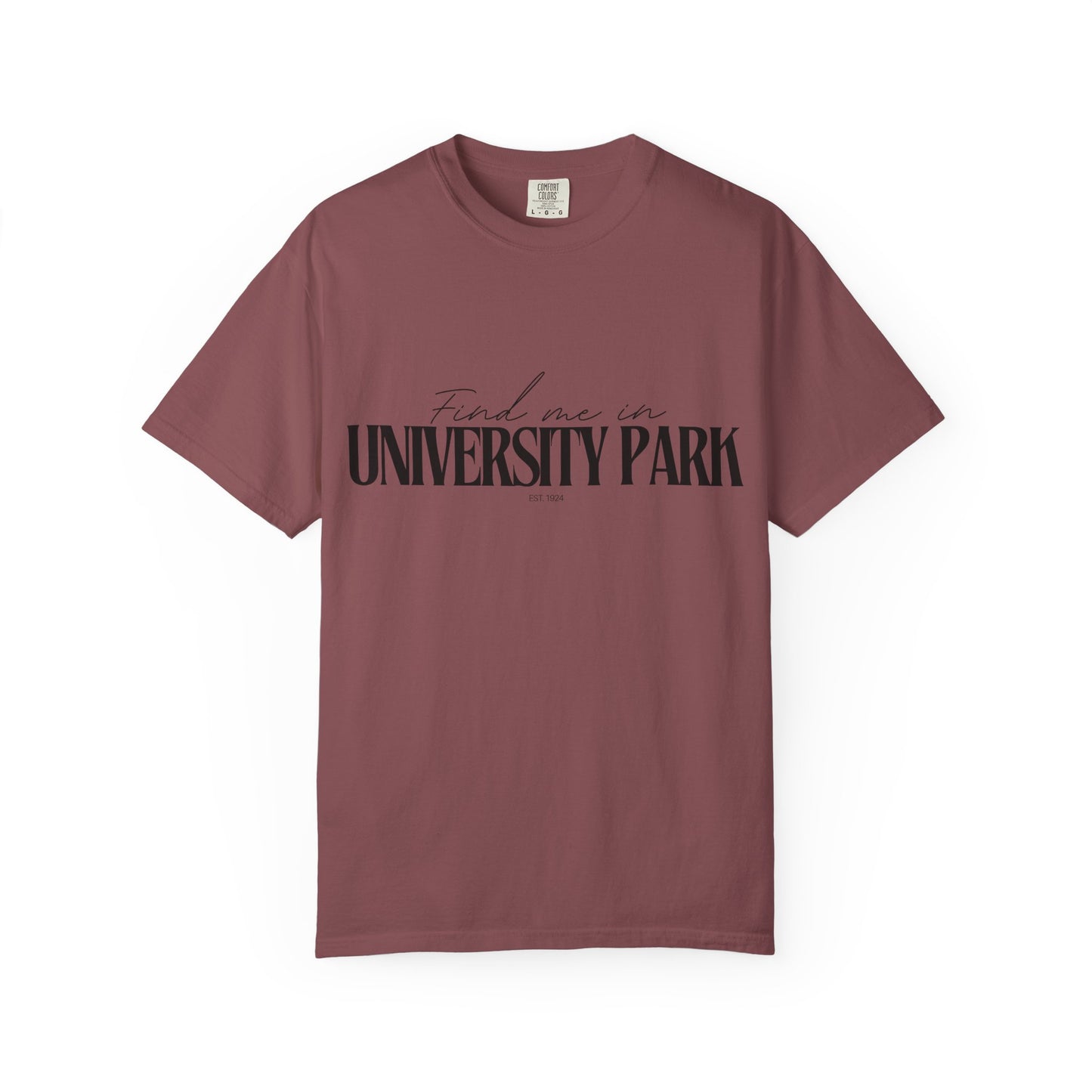 University Park Vibes Unisex Garment-Dyed T-Shirt, Casual Wear, Gifts for Locals, Trendy Summer Essential, Comfortable Everyday Tee