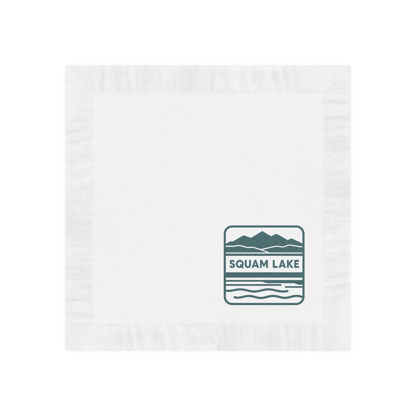 Squam Lake White Coined Napkins