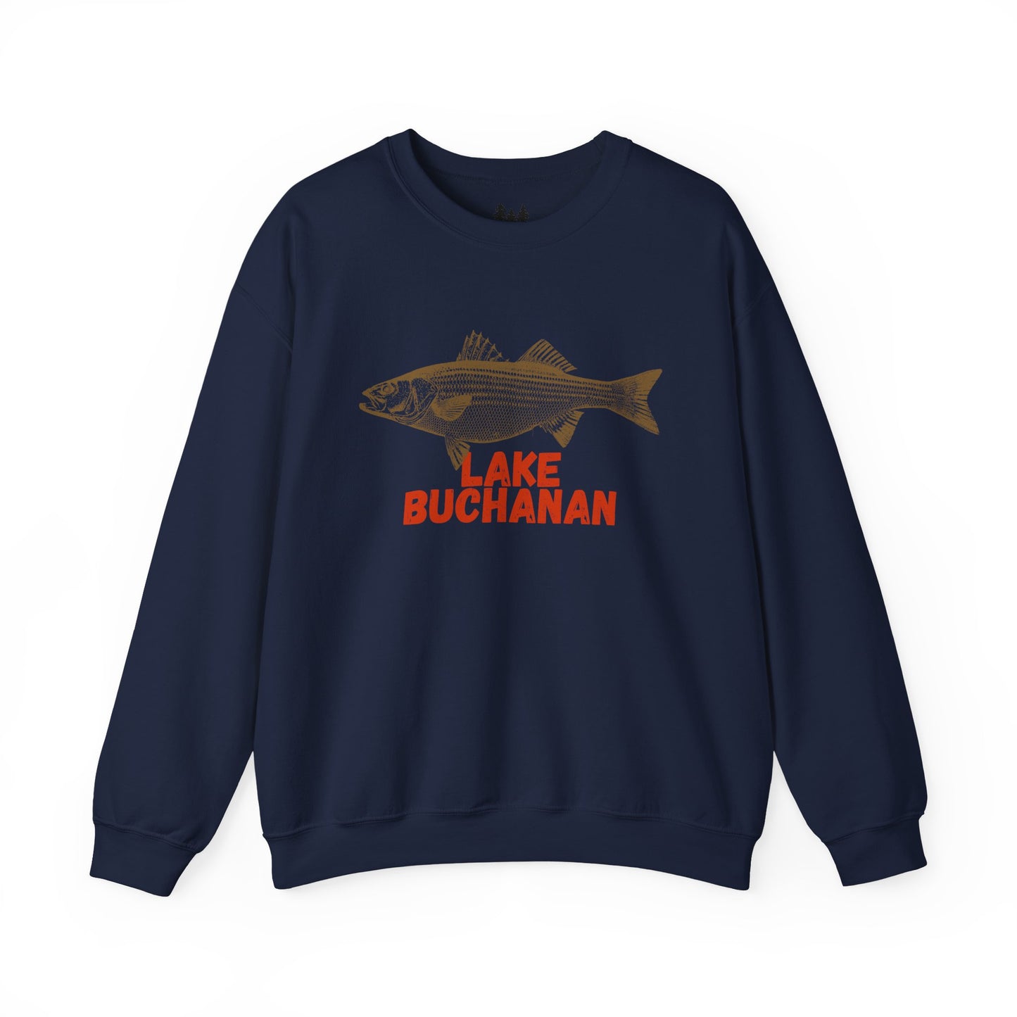 Lake Buchanan Fishing Sweatshirt, Unisex Crewneck, Casual Wear, Gift for Fishermen, Outdoor Apparel, Lake House Cozy