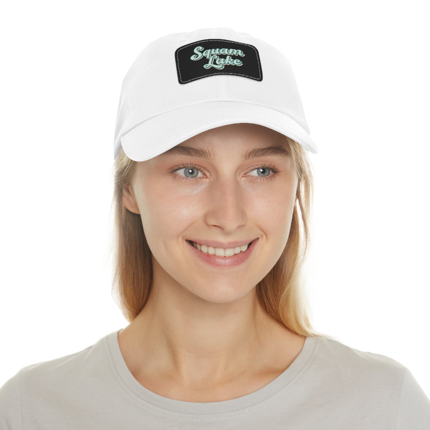 Squam Lake Dad Hat with Leather Patch (Rectangle)