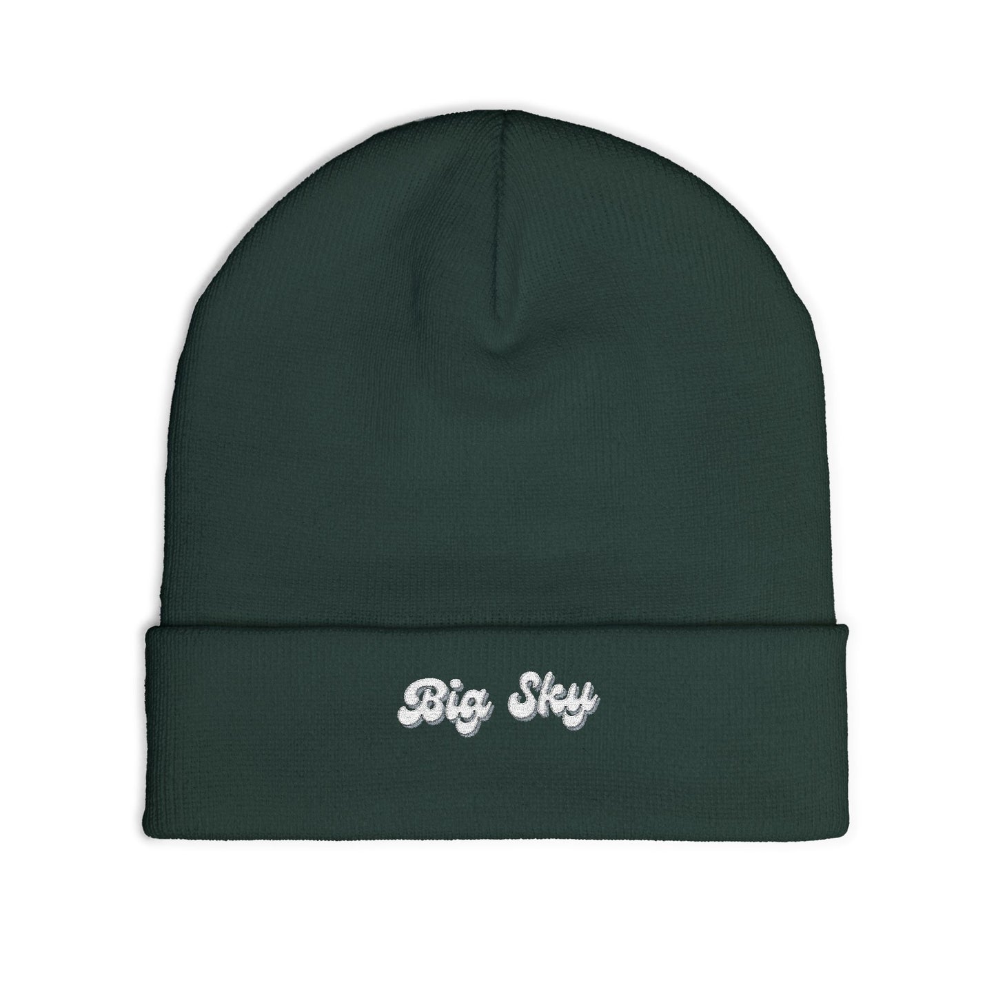 Big Sky Cozy Embroidered Knit Beanie | Winter Hat, Casual Fashion Accessory, Gift for Him/Her, Cozy Style, Outdoor Wear