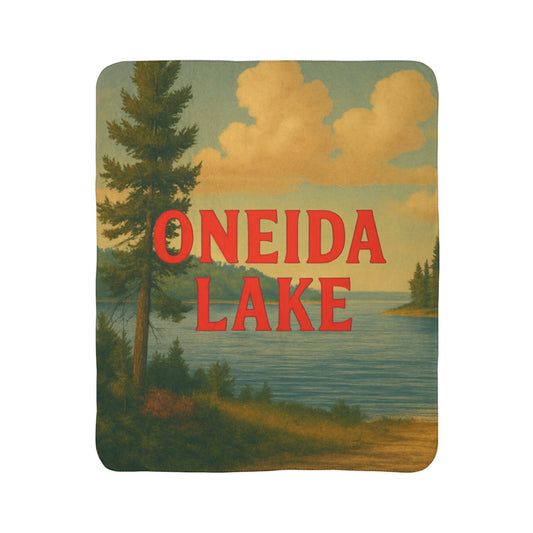Oneida Lake Fleece Sherpa Blanket
