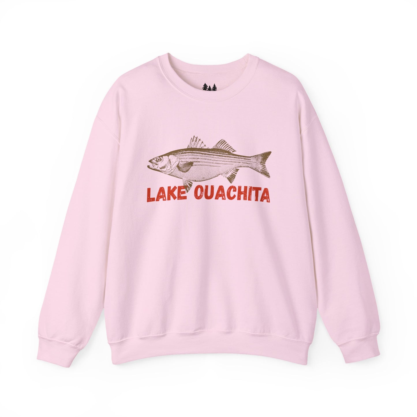 Lake Ouachita Fishing Sweatshirt, Unisex Crewneck, Casual Wear, Gift for Fishermen, Outdoor Apparel, Lake House Cozy
