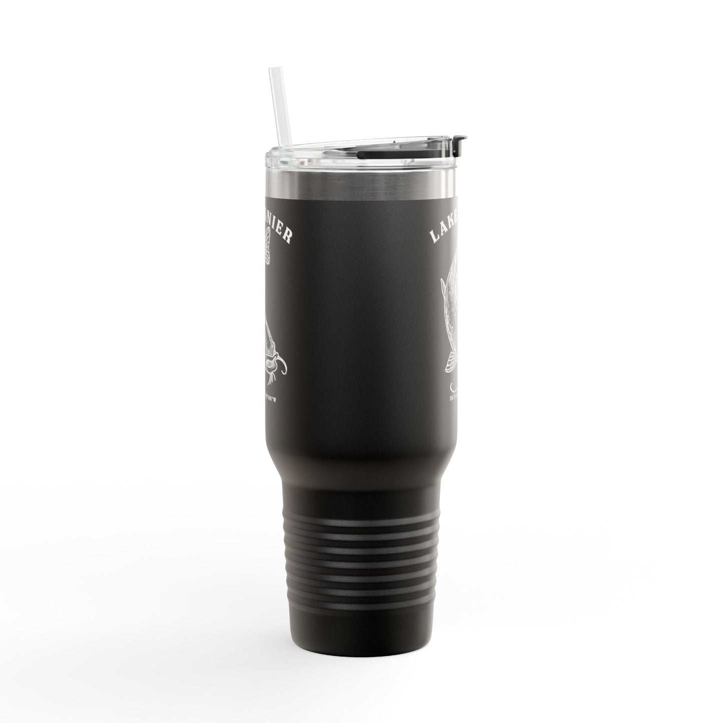 Lake Lanier Insulated Travel Mug, Summer Adventure Cup, Outdoor Coffee Tumbler, Fishing Gift, 40oz Drinkware