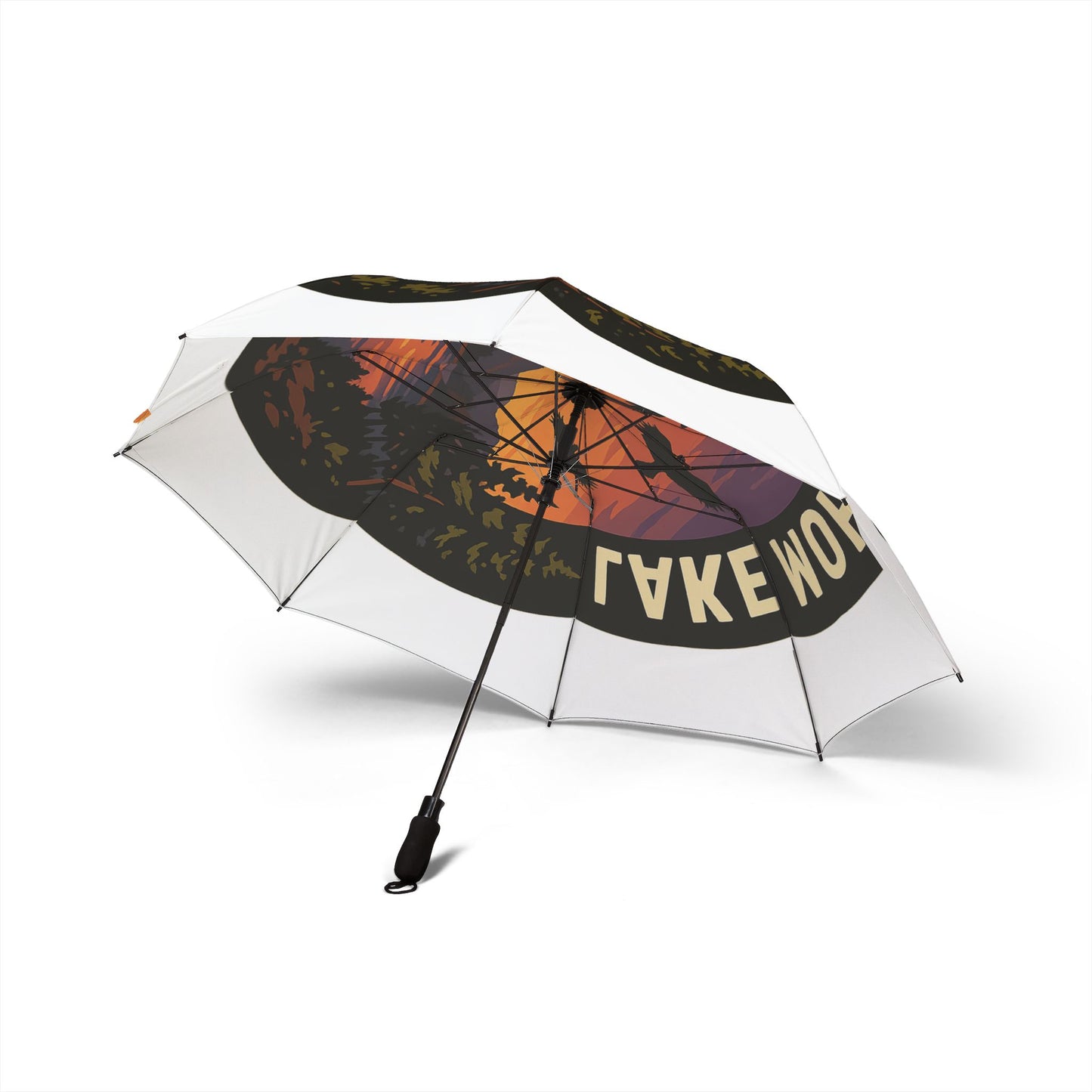 Lake Mohonk Semi-Automatic Foldable Umbrella, Travel Umbrella, Outdoor Gear, Gifts for Nature Lovers, Rainy Day Essential