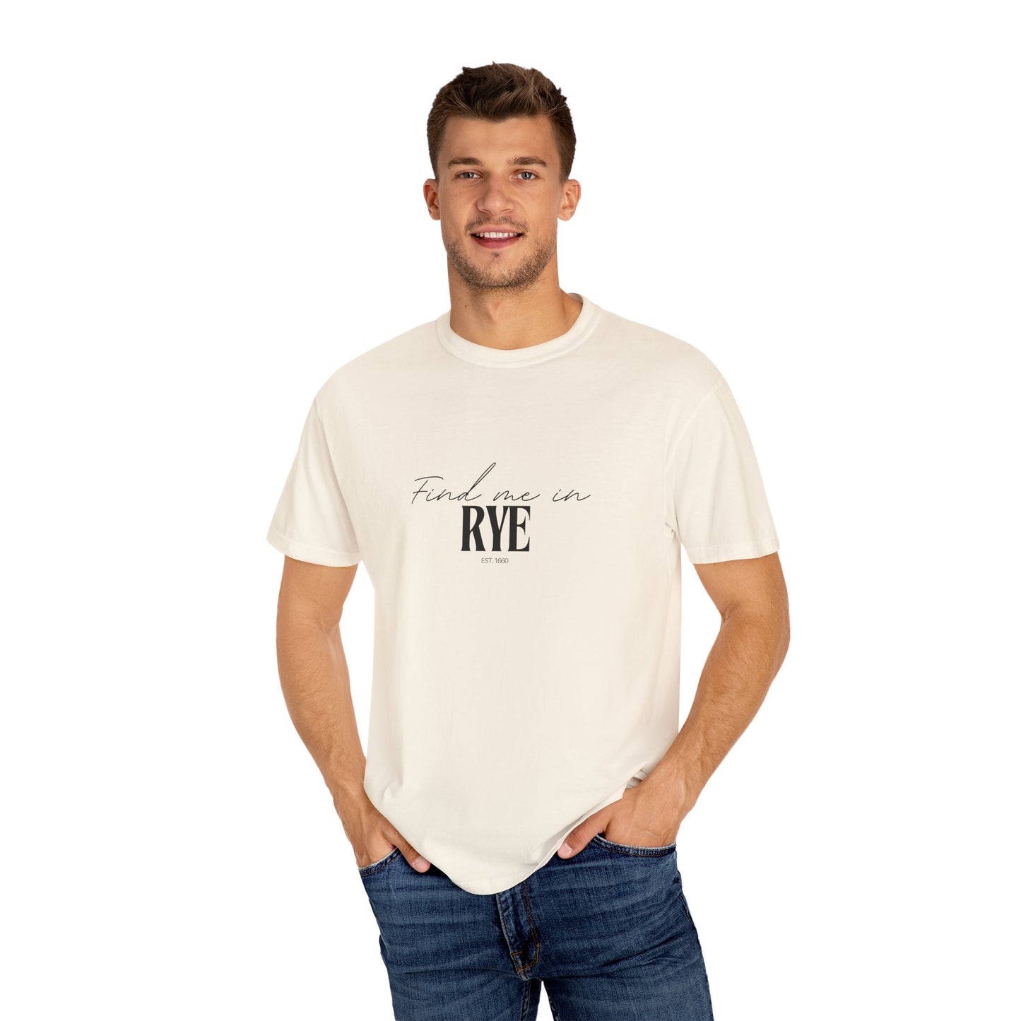 Rye Vibes Unisex Garment-Dyed T-Shirt, Casual Wear, Gifts for Locals, Trendy Summer Essential, Comfortable Everyday Tee