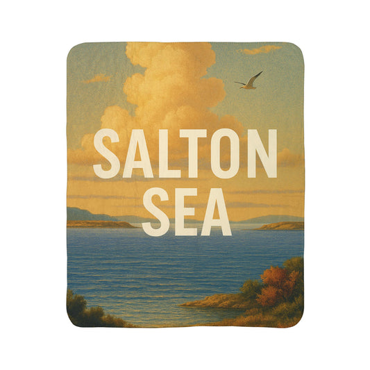 Salton Sea Fleece Sherpa Blanket