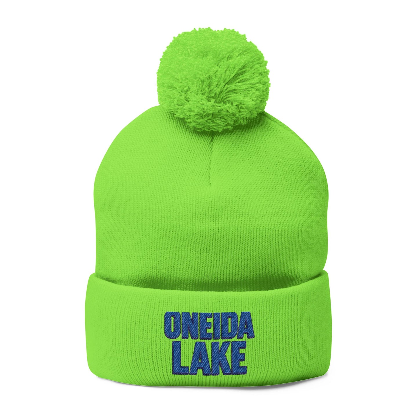 Oneida Lake Pom-Pom Knit Cap (Embroidery)