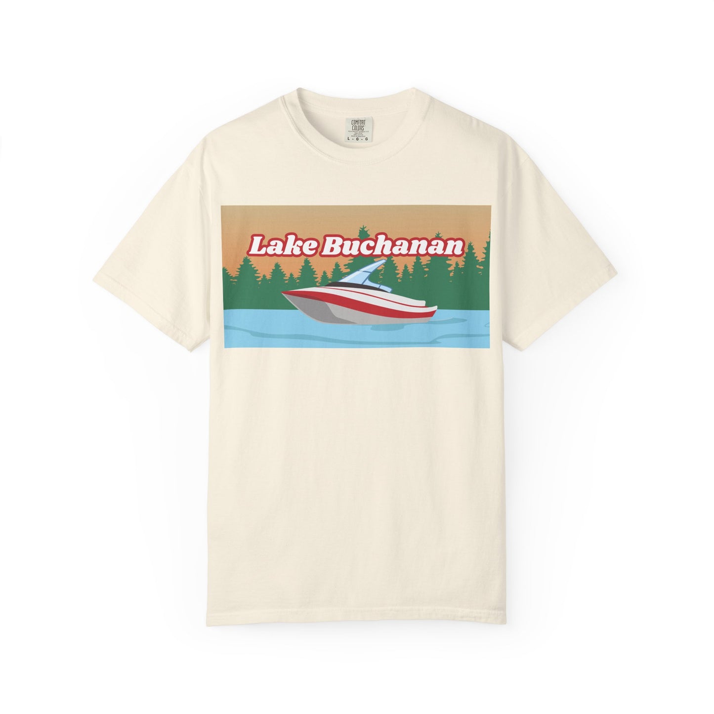 Lake Buchanan Relaxed Unisex T-Shirt, Summer Vibes Tee, Outdoor Adventure Shirt, Lake Life Apparel, Gift for Nature Lovers, Vacation Wear