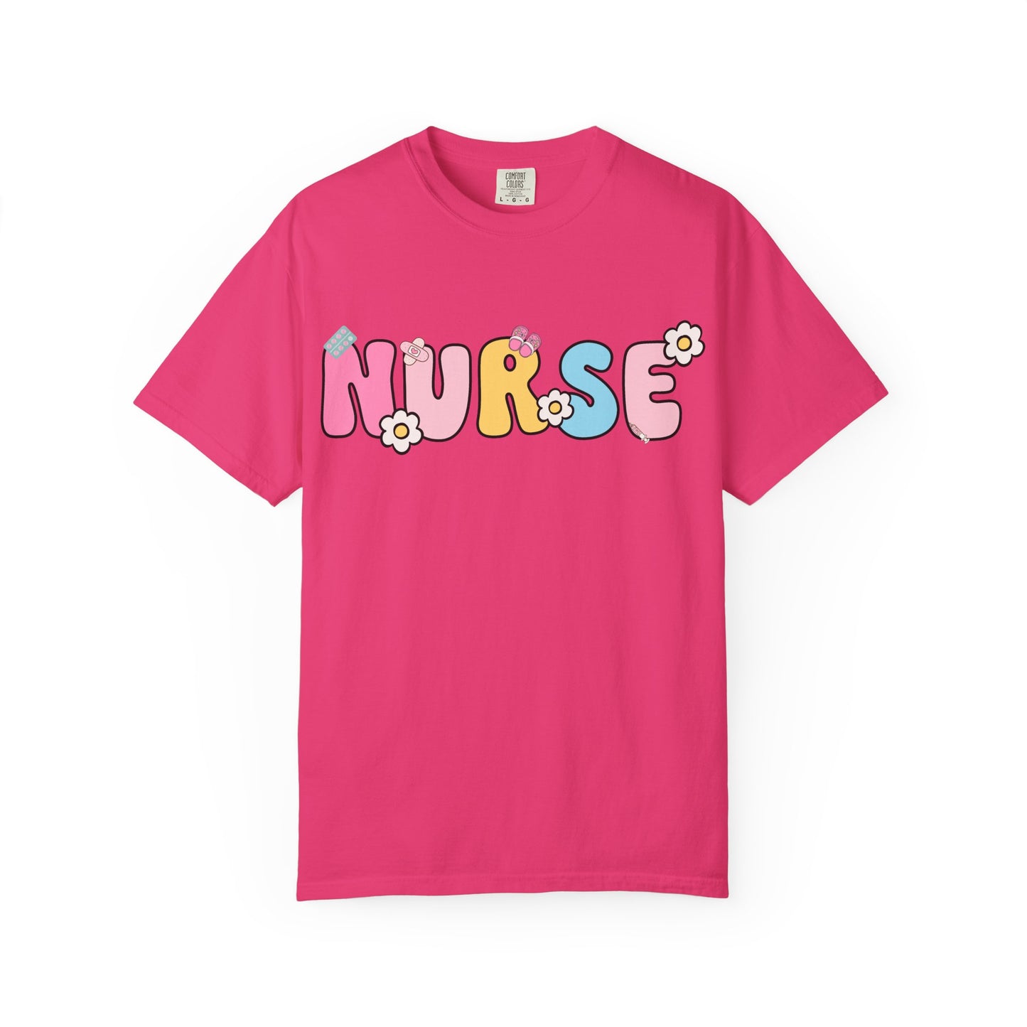 Playful Nurse T-Shirt - Fun Gift for Healthcare Workers, Floral Design, Birthday Present, Nurse Appreciation Week, Casual Wear