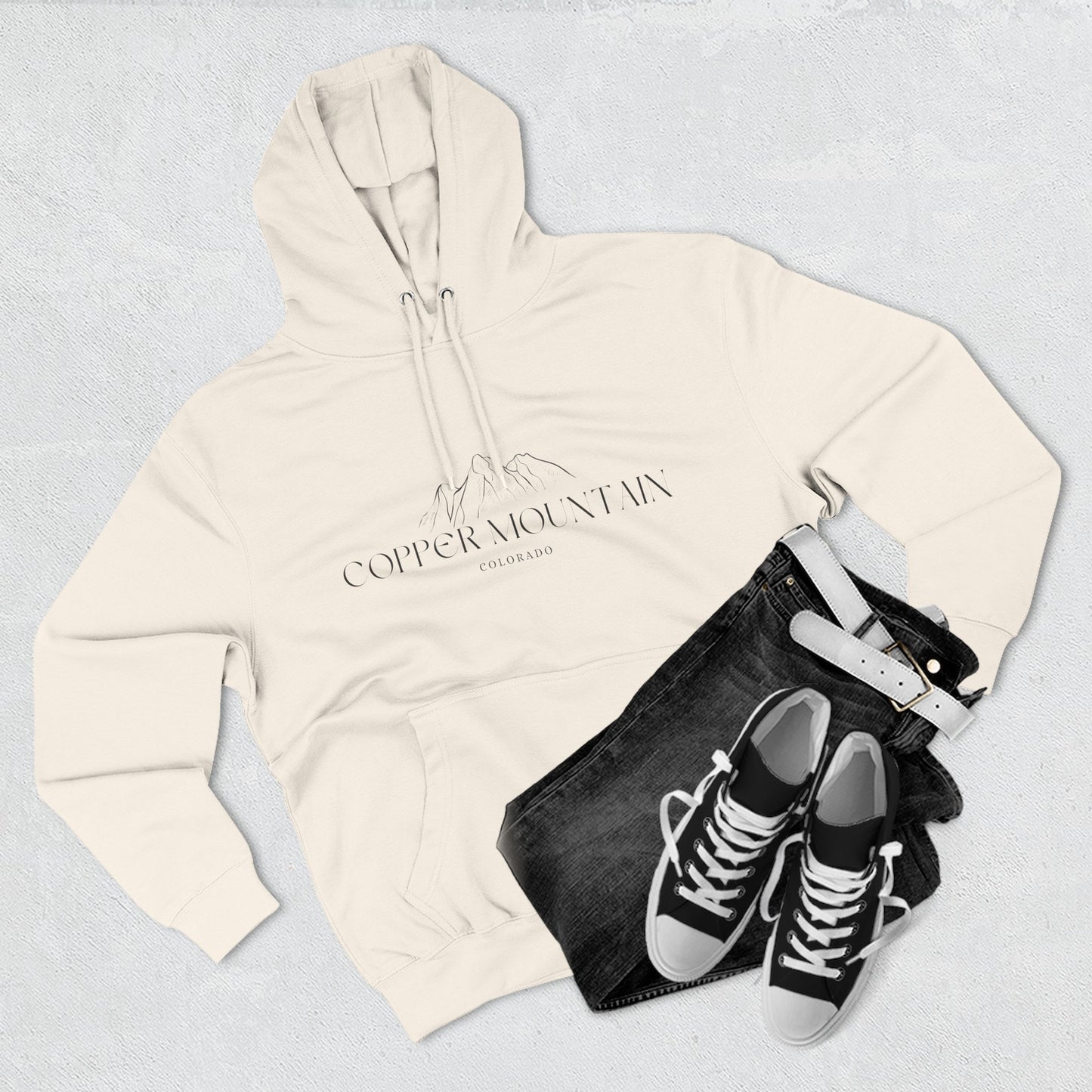 Copper Mountain Inspired Fleece Hoodie, Casual Wear, Relaxation, Gift for Autumn Lovers, Travel Essential