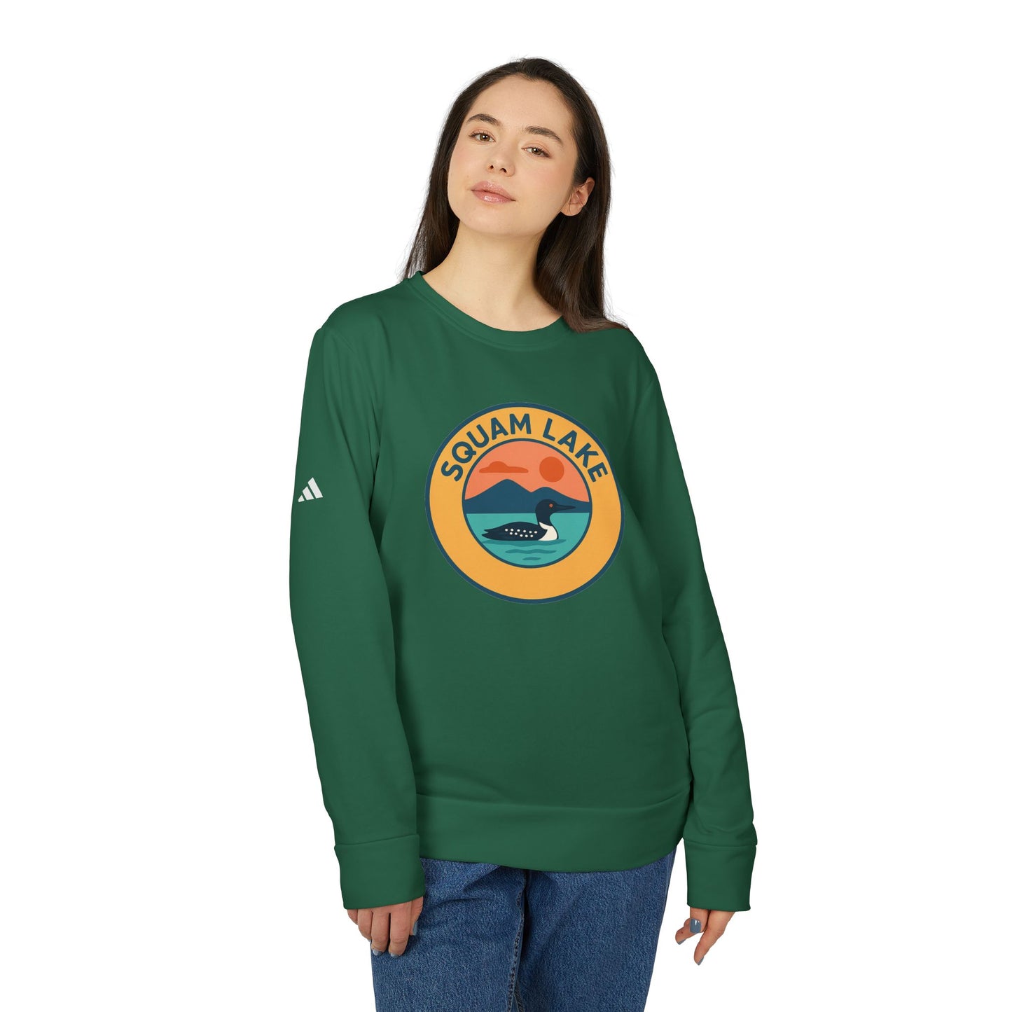 Cozy Outdoor Sweatshirt for Nature Lovers, Unisex Crewneck, Perfect for Hiking, Camping, or Relaxing at Home, Squam Lake Design