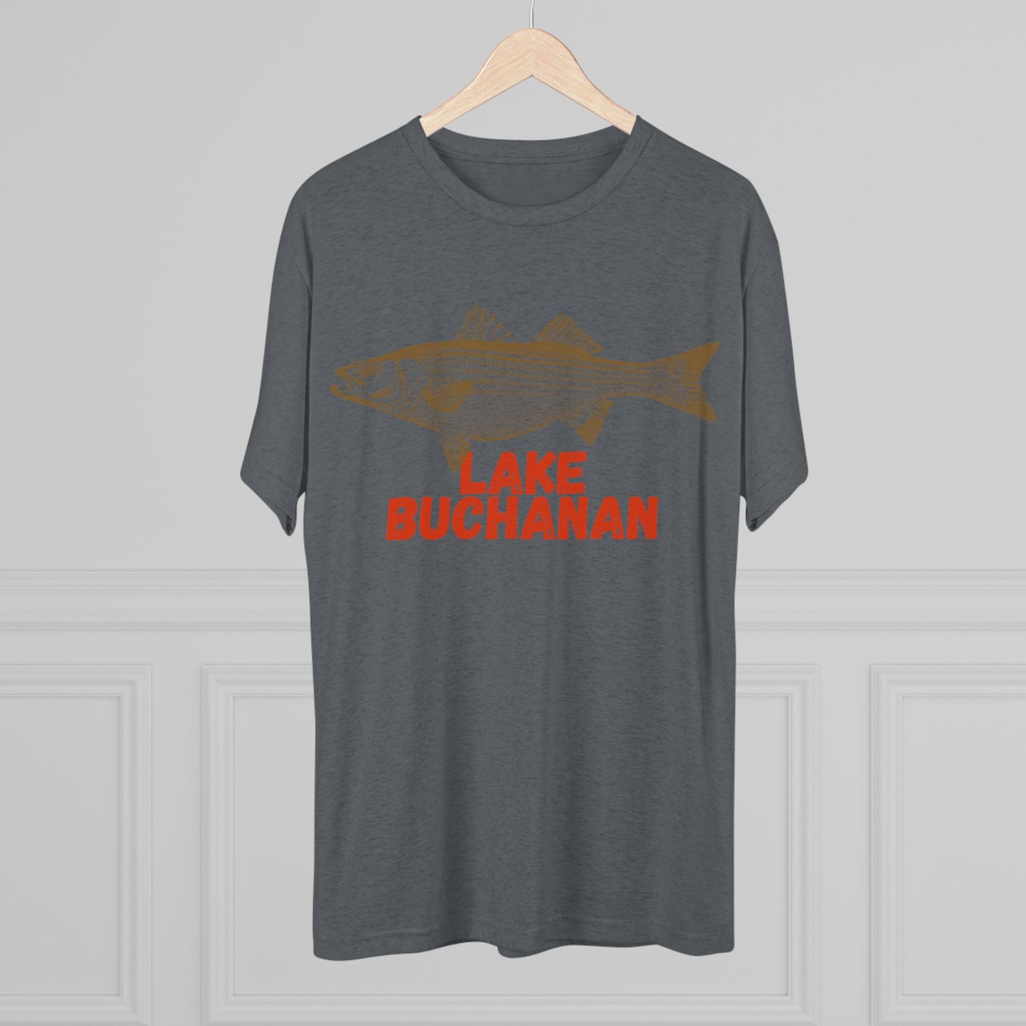 Lake Buchanan Fishing Tee, Unisex Crew Neck Shirt, Summer Lake Apparel, Gift for Fishermen, Outdoor Adventure T-Shirt, Lake House Style
