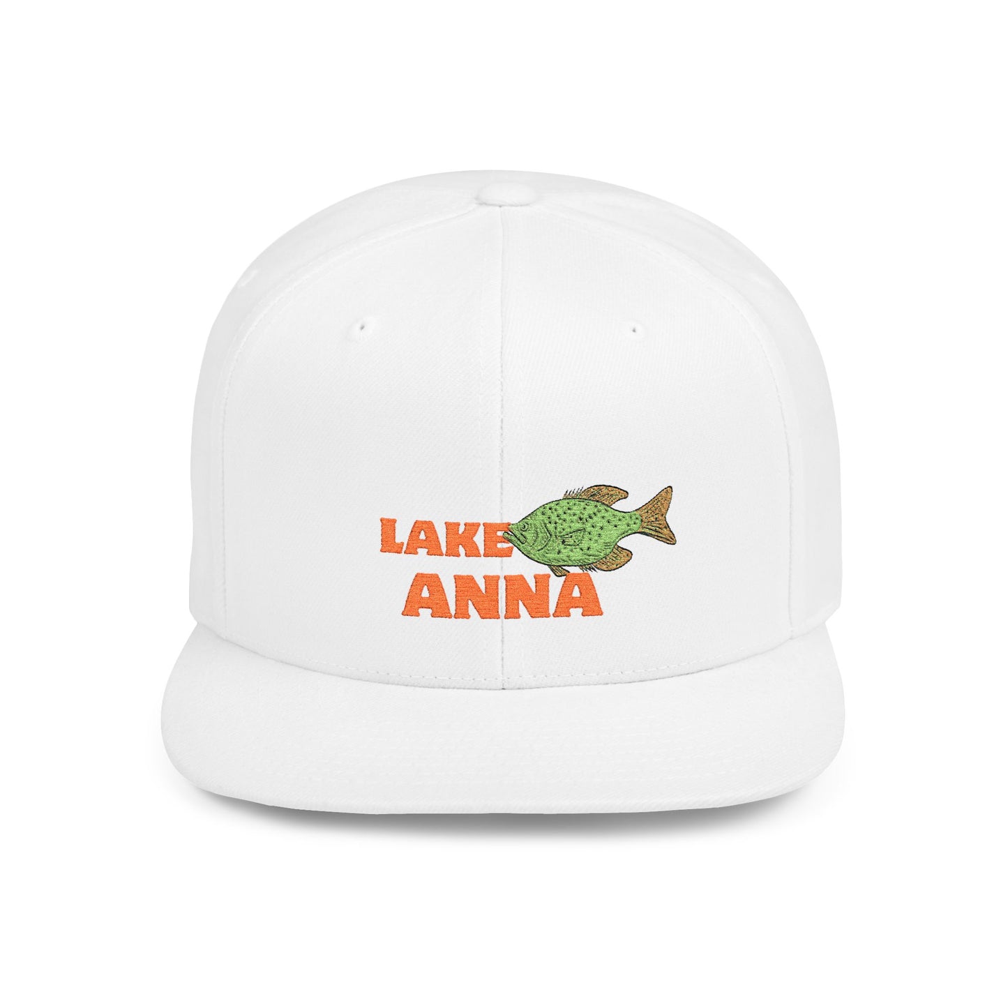 Lake Anna Fish Flat Bill Snapback Hat, Fishing Cap, Outdoor Gear, Lake House Gift, Summer Accessories, Stylish Headwear