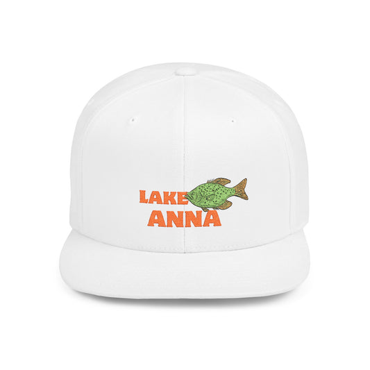 Lake Anna Fish Flat Bill Snapback Hat, Fishing Cap, Outdoor Gear, Lake House Gift, Summer Accessories, Stylish Headwear