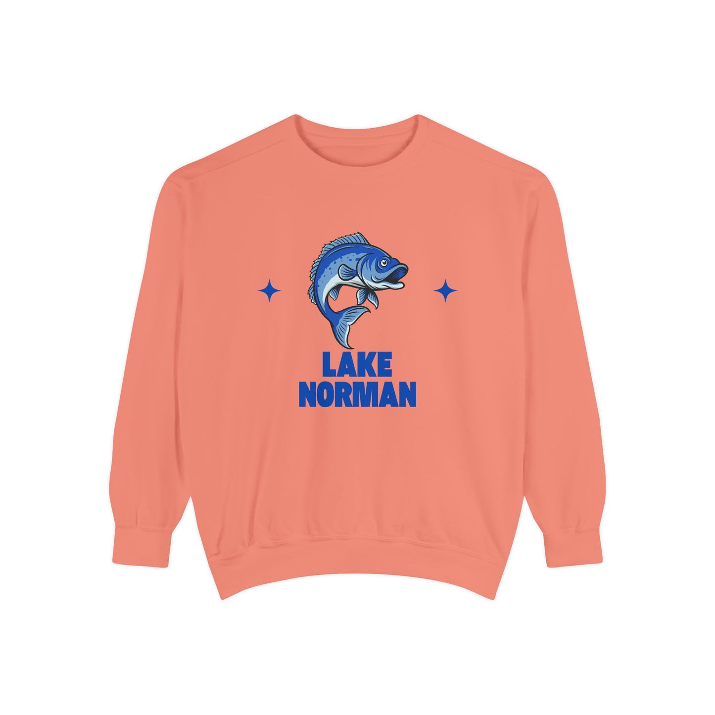 Lake Norman Fish Design Unisex Sweatshirt | Cozy Fishing Apparel, Casual Wear, Gift for Anglers, Lake Day Outfit, Nature Lovers Sweatshirt