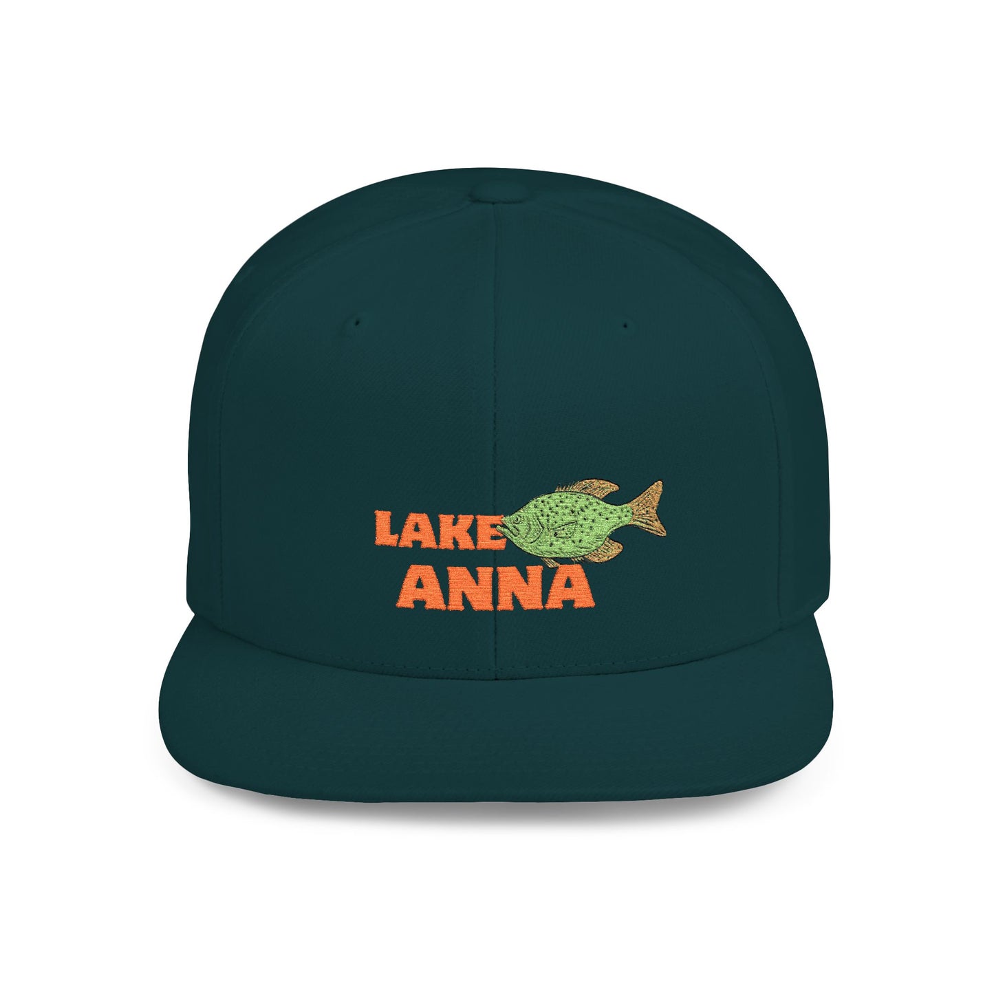 Lake Anna Fish Flat Bill Snapback Hat, Fishing Cap, Outdoor Gear, Lake House Gift, Summer Accessories, Stylish Headwear