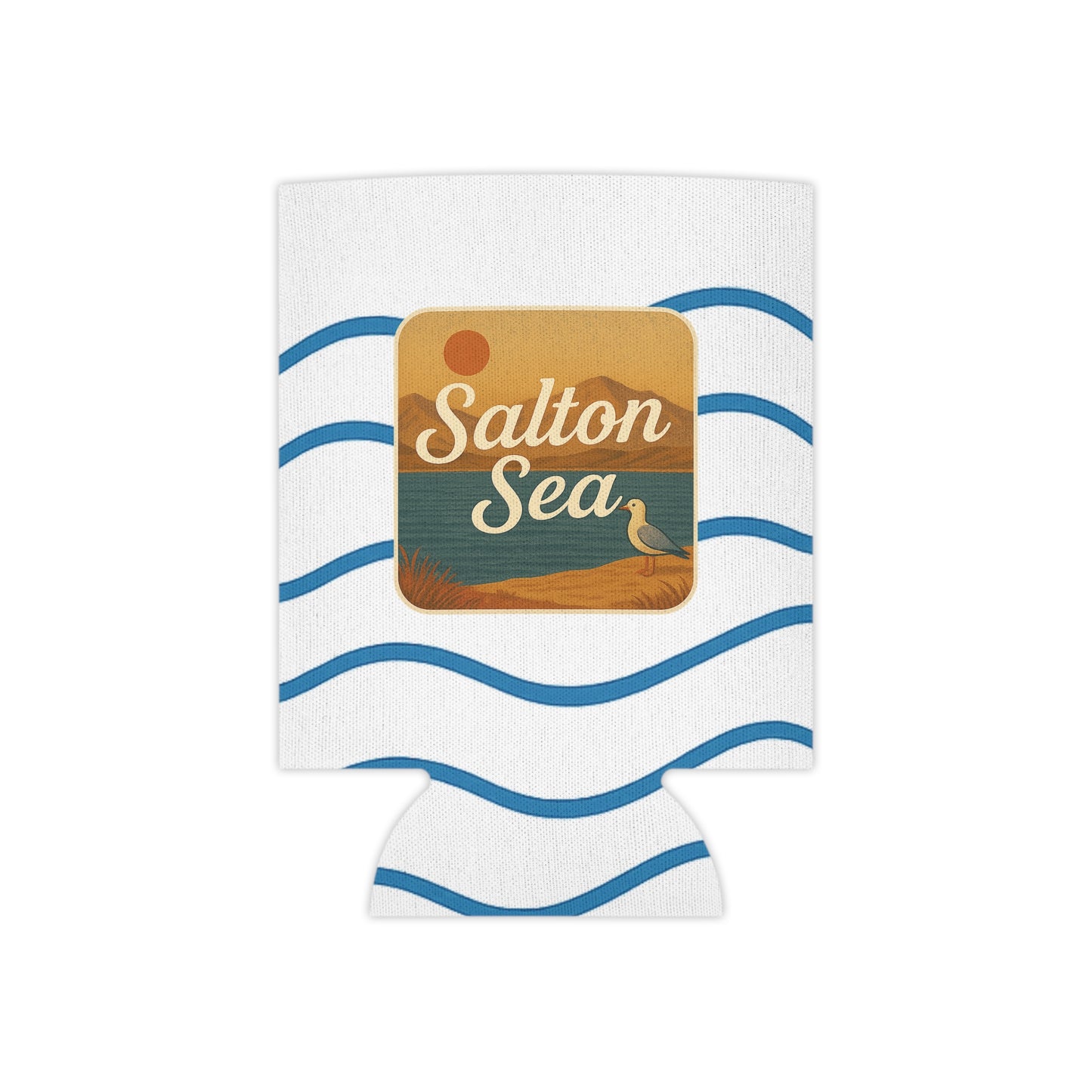 Salton Sea Can Cooler | Vintage Lake House Drink Holder, Outdoor Party Favor, Moose Design, Camping Gear, Summer BBQ Essential