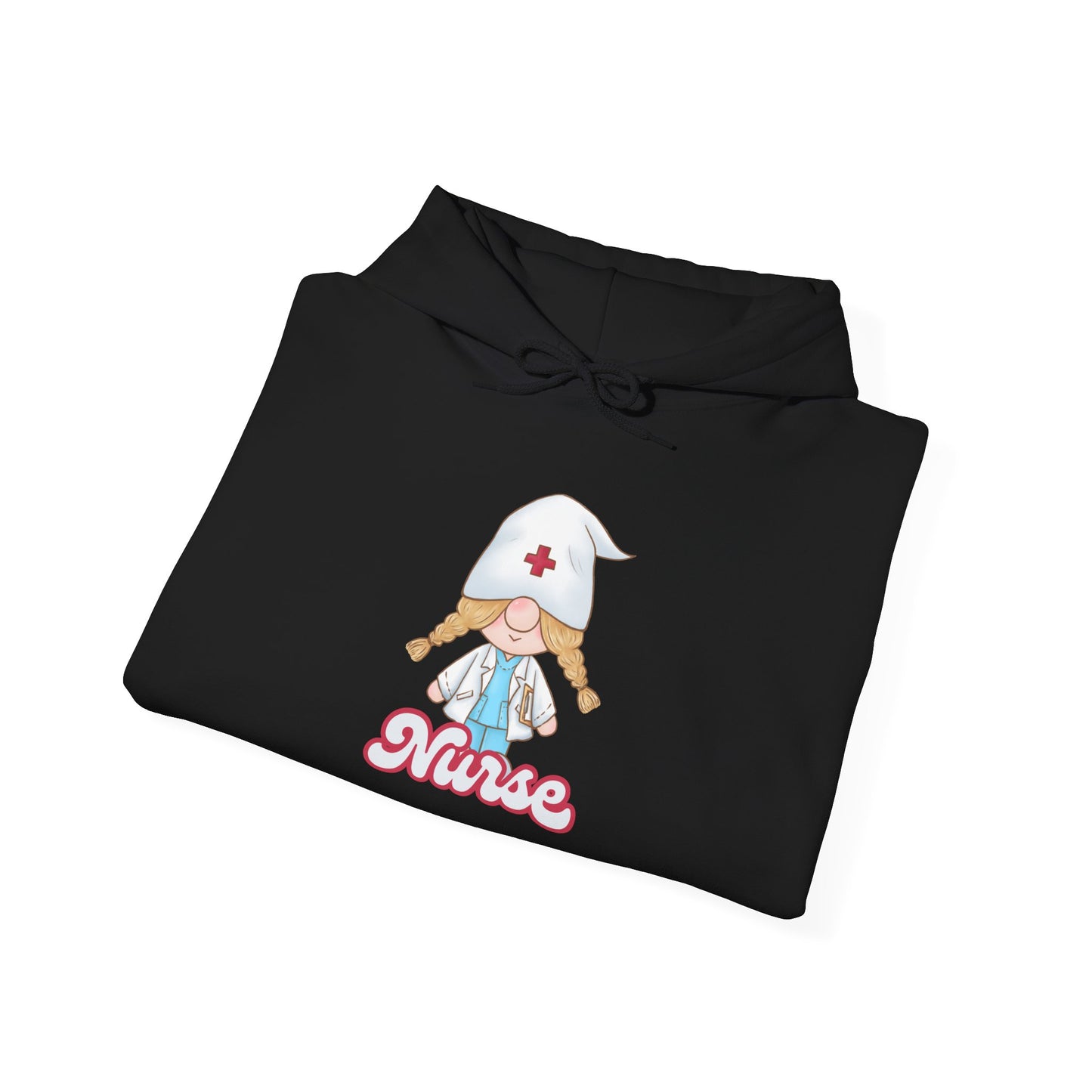 Nurse Cartoon Hoodie - Cozy Unisex Sweatshirt, Gift for Healthcare Workers, Nursing Student Apparel, Medical Profession Hoodie