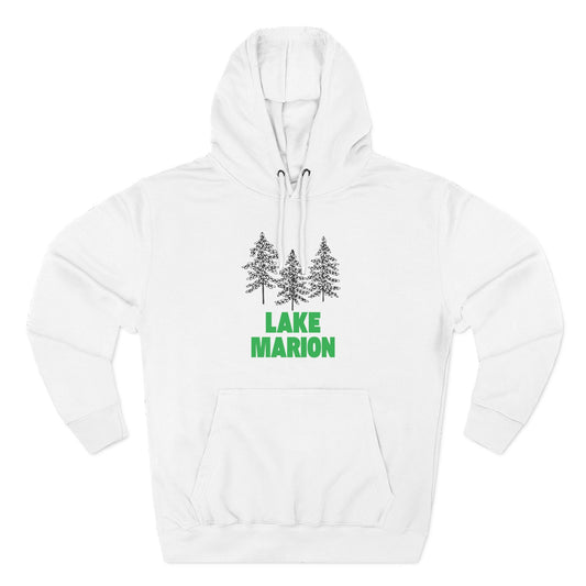 Lake Marion Fleece Hoodie, Cozy Sweatshirt, Outdoor Adventure Wear, Unique Gift for Lake Lovers, Perfect for Fall and Winter