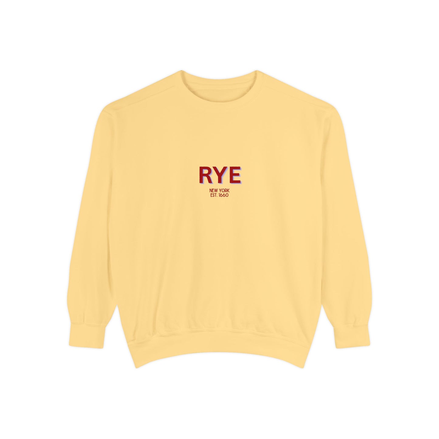 Rye Unisex Garment-Dyed Sweatshirt | Cozy Fashion, Perfect for Casual Outings, Gifts, Fall & Winter Style, Everyday Comfort