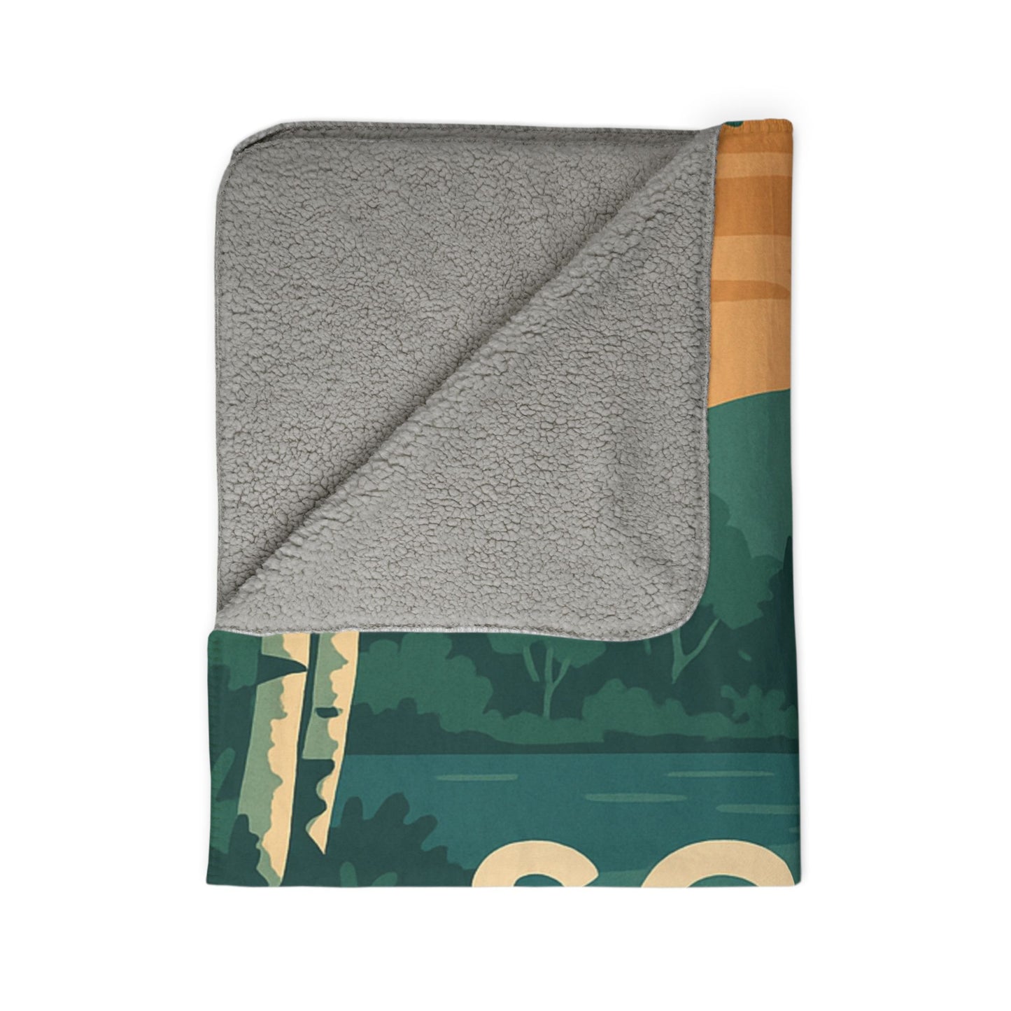 Squam Lake Fleece Sherpa Blanket