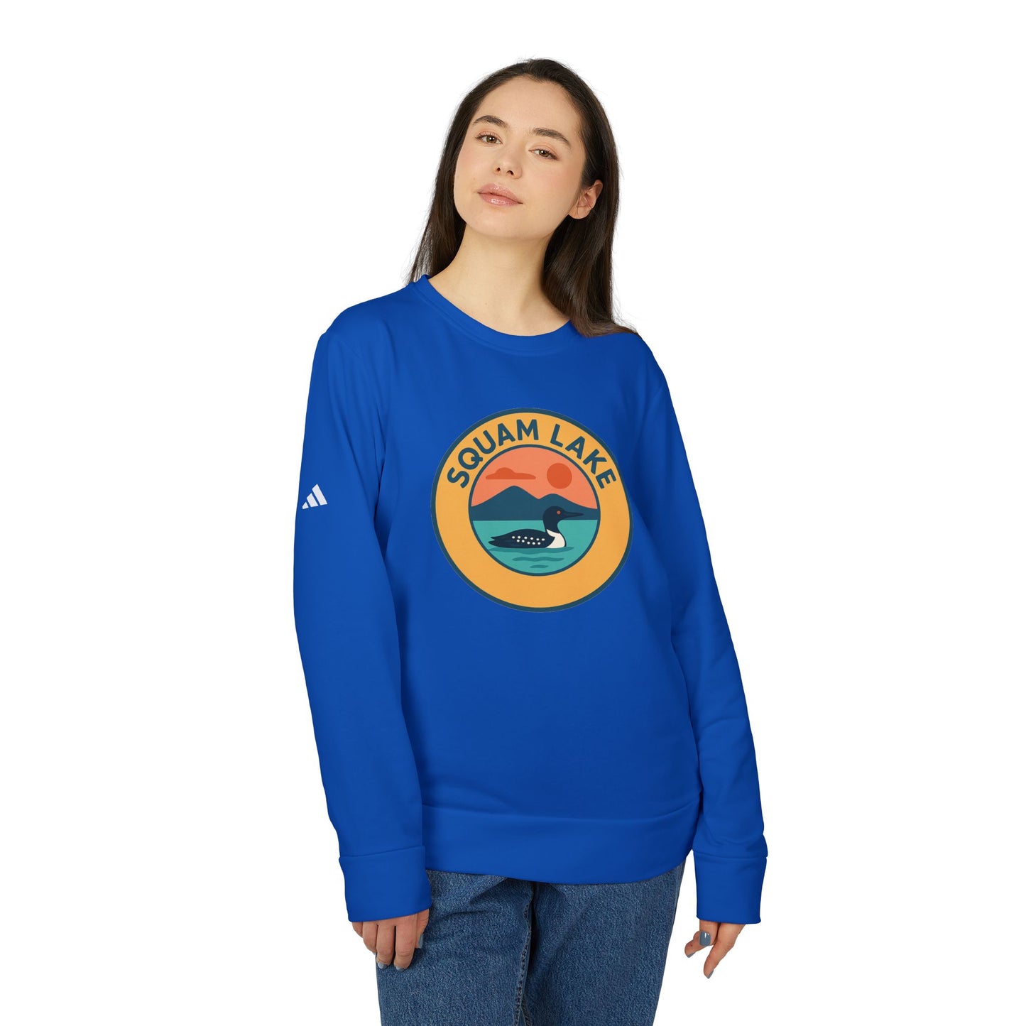 Cozy Outdoor Sweatshirt for Nature Lovers, Unisex Crewneck, Perfect for Hiking, Camping, or Relaxing at Home, Squam Lake Design