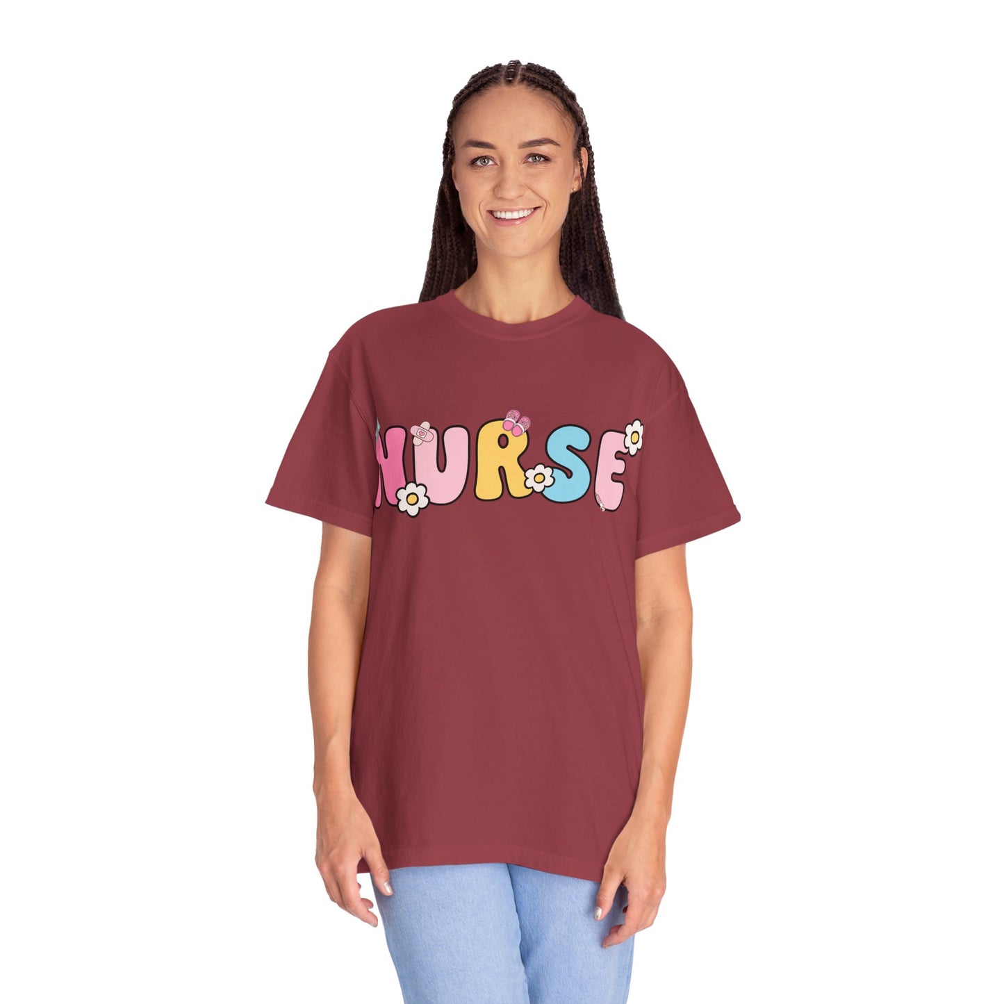 Playful Nurse T-Shirt - Fun Gift for Healthcare Workers, Floral Design, Birthday Present, Nurse Appreciation Week, Casual Wear
